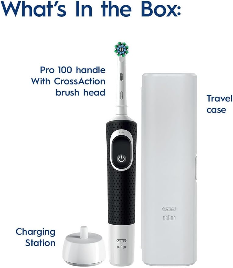 Oral-B Pro 100 Deep Clean Electric Toothbrush, Black - Picture 9 of 17