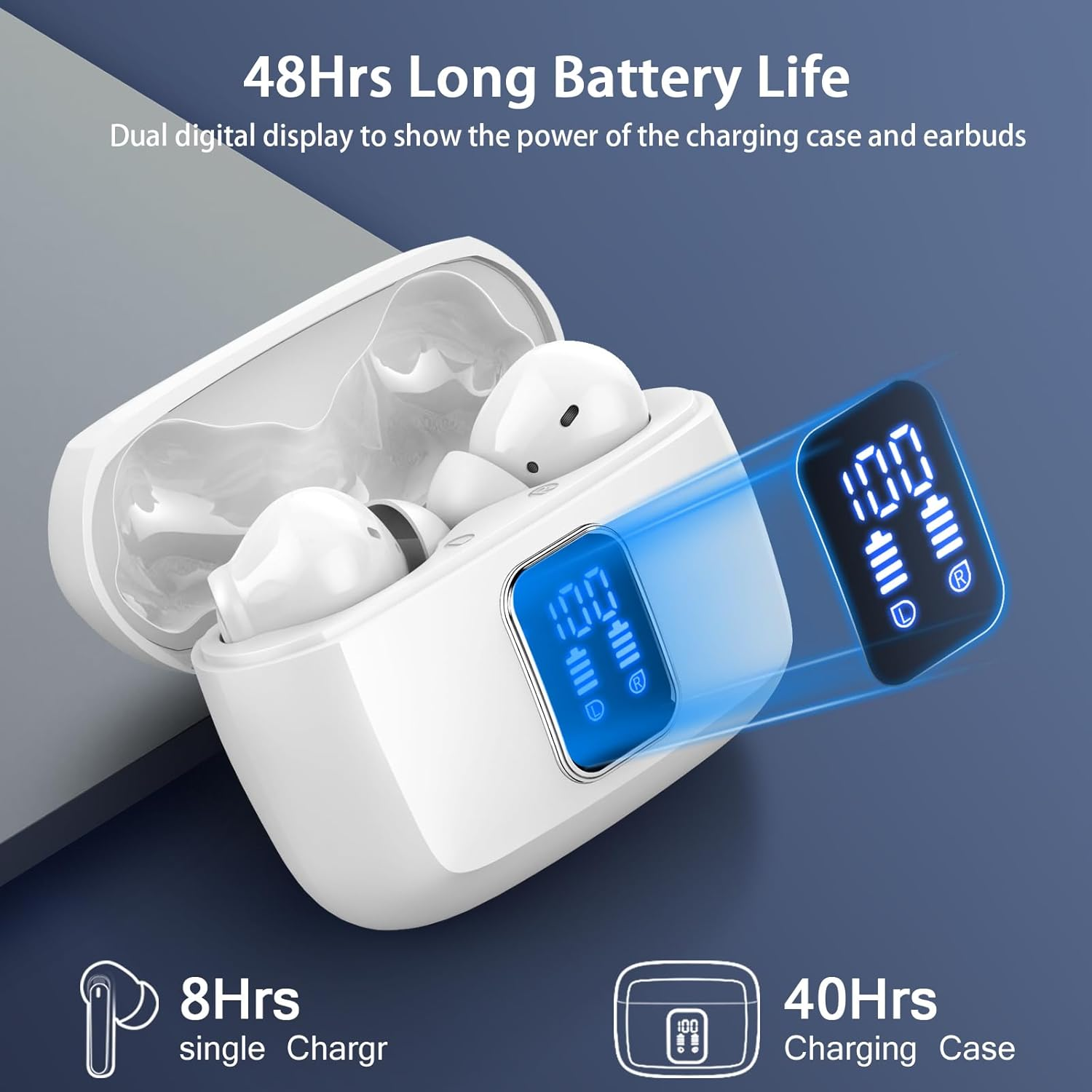 Wireless Earbuds Bluetooth 5.3, 4 ENC Noise Cancelling in Ear Headphones with... - Picture 6 of 15