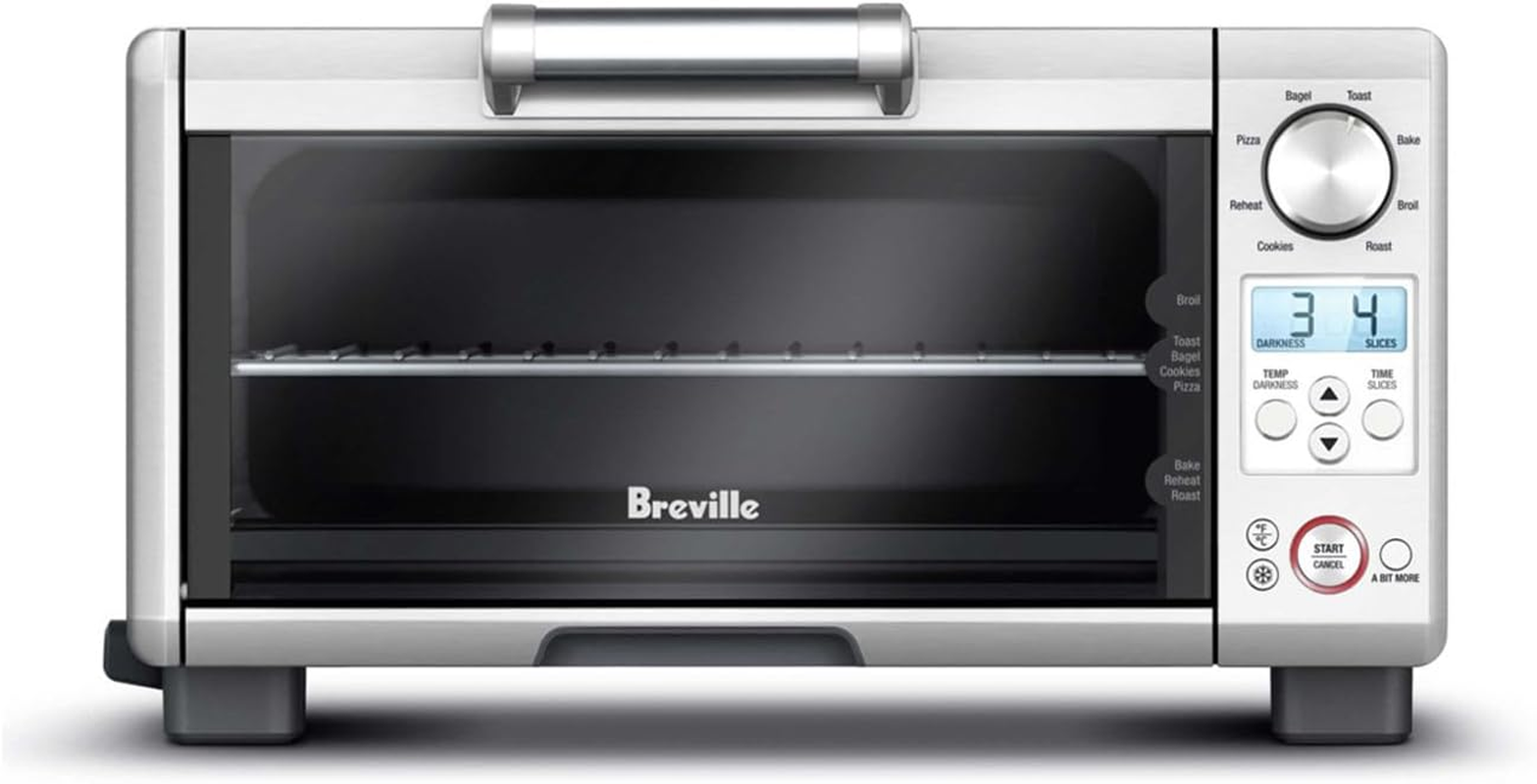 BOV450XL Mini Smart Countertop Oven and Toaster Oven, Small, Brushed Stainless Steel
