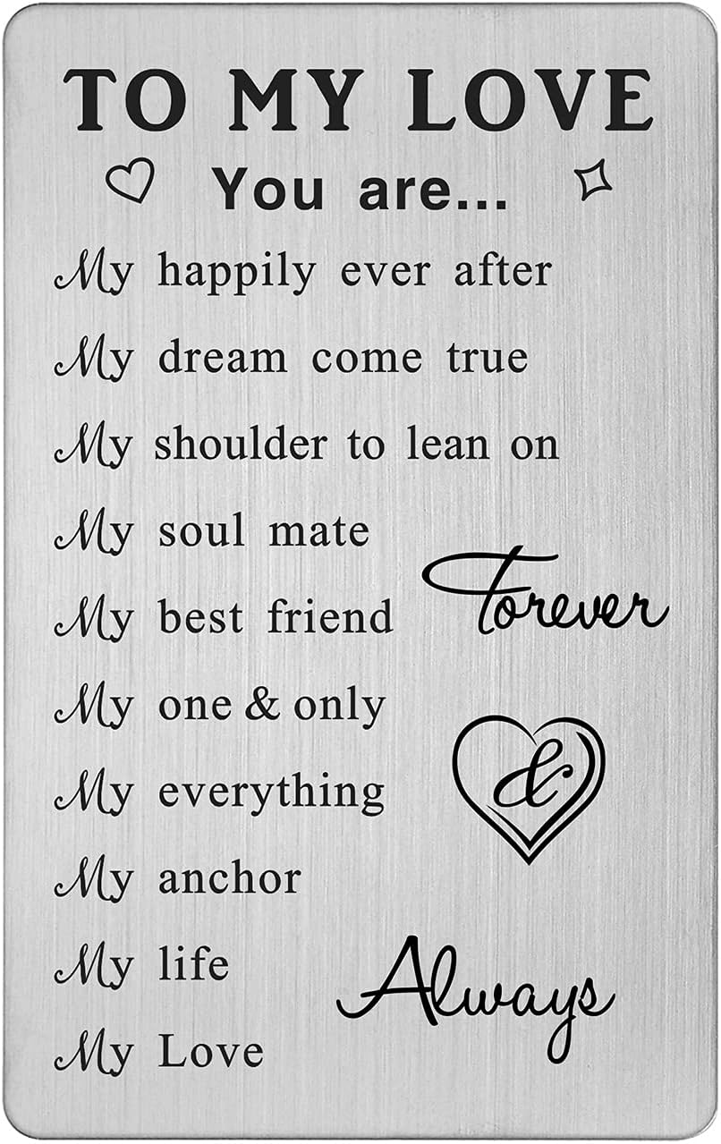 to My Love Wallet Card, 10 Reasons Why I Love You Gifts, Anniversary Card for Wife, Romantic Gifts for Girlfriend Birthday, Mothers Day Card for Her