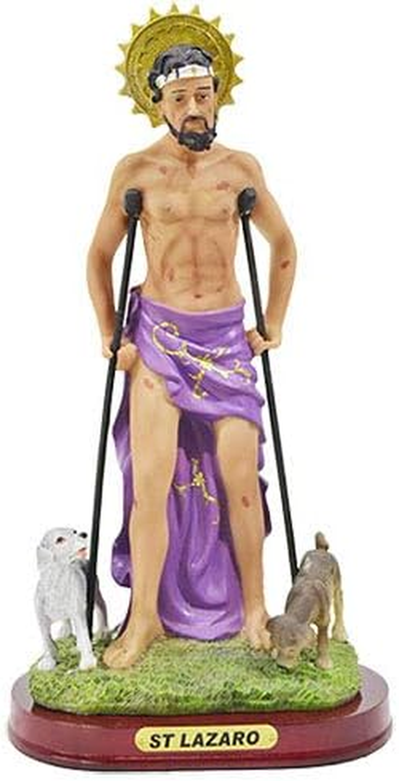 San Lazaro Estatua Saint St. Lazarus Statue Sculpture in Resin Home Decor