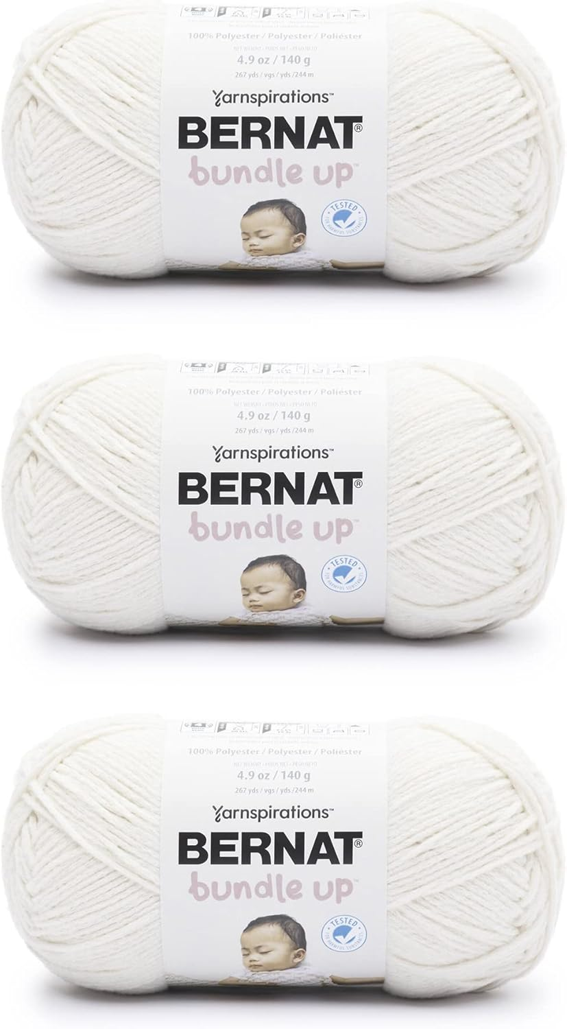 Bernat Bundle Up Green Mist Yarn - 3 Pack of 141g/5oz - Polyester - 4 Medium ... - Picture 3 of 13