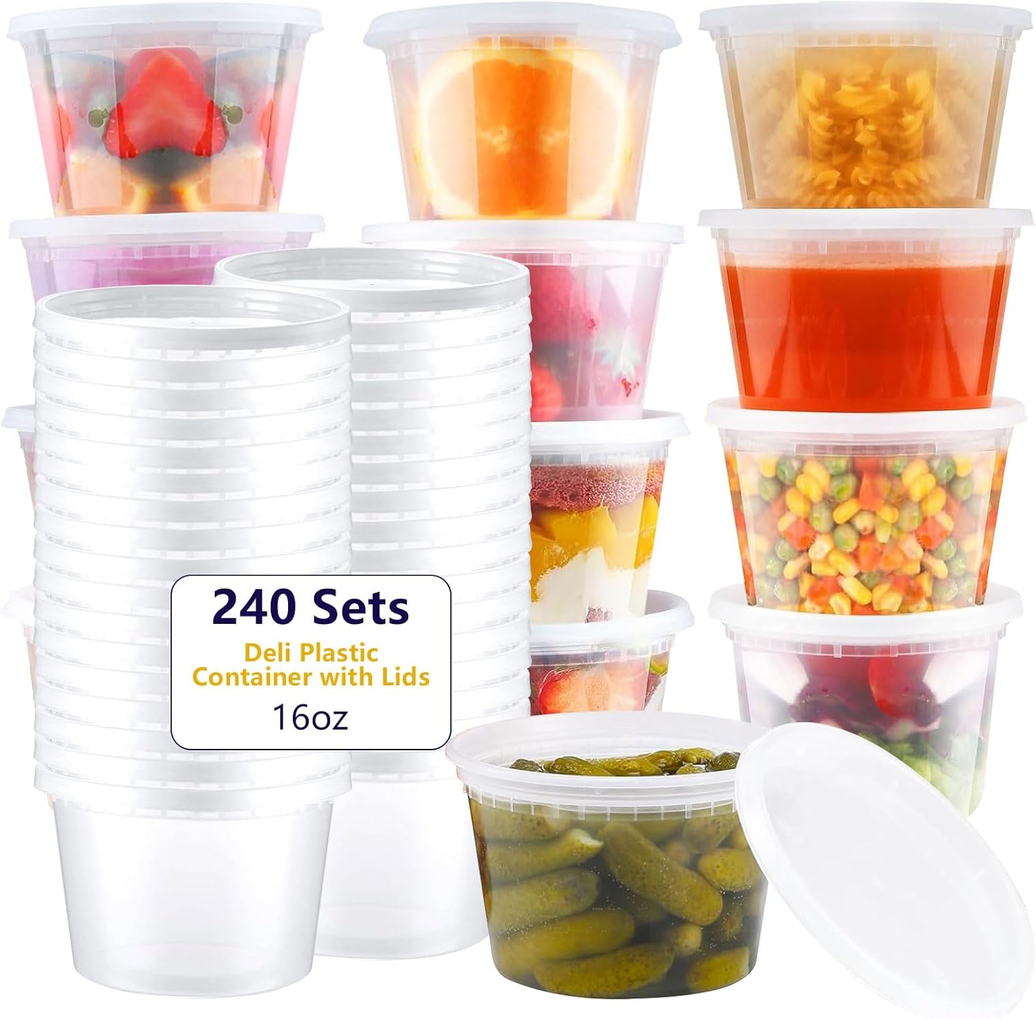 36-Pack 32 oz Plastic Deli Food Containers with Lids plastic soup containers ... - Picture 10 of 20