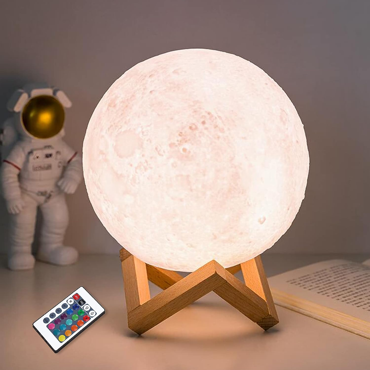 CooPark Moon Lamp Galaxy Moon Night Light 3D Printing Dimmable Moon Light 16 ... - Picture 10 of 15