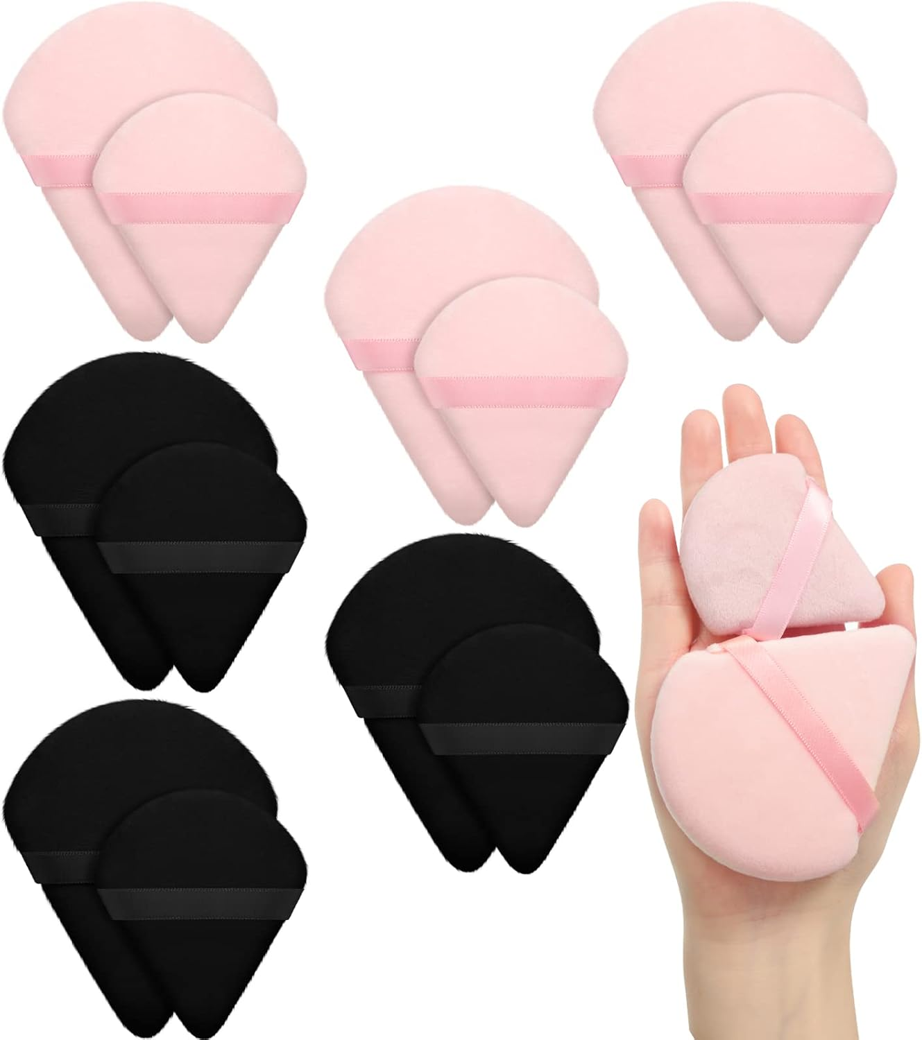 Maitys 12-Piece Triangle Powder Puff Set for Face Makeup - Soft, Washable, Re... - Picture 13 of 23