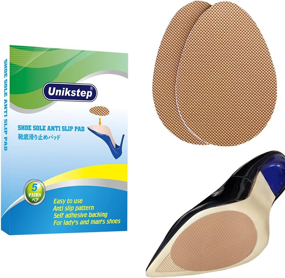 Unikstep 5 Pairs Shoe Sole anti Slip Grips, Non Skid Self Adhesive Rubber Pads
