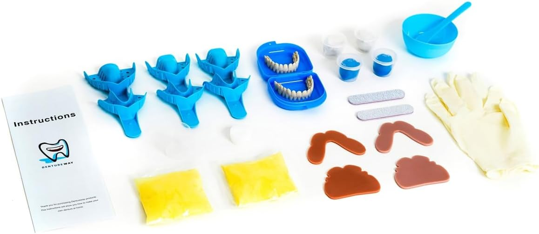 DIY Denture Kit with Impression(2 Sets of False Teeth)Do-It-Yourself Denture...