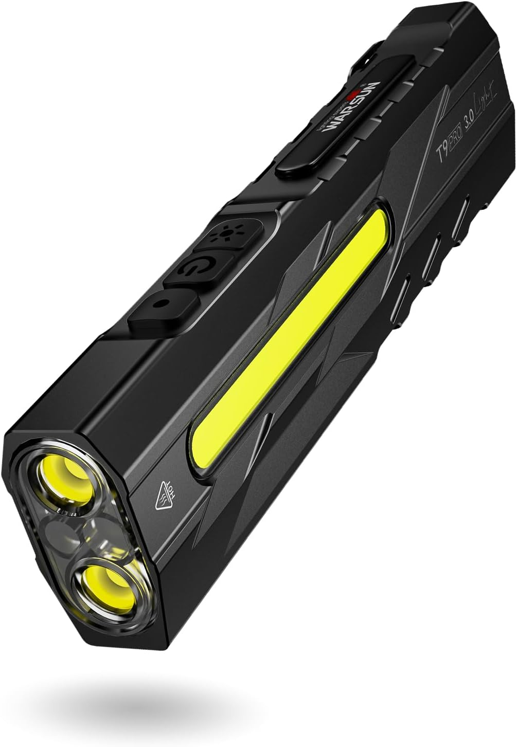 Rechargeable EDC Flashlight – 1500 Lumen Compact LED Pocket Flashlight with Magnetic Base and Clip, Portable Work Light for Dog Walking, Camping, Car Repair and Emergency Use