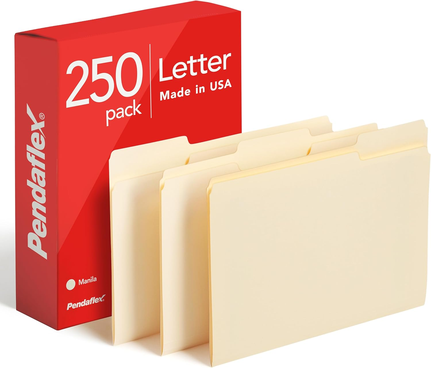 File Folders, 250 Bulk Pack, Durable Manila Folders, Letter Size (8.5