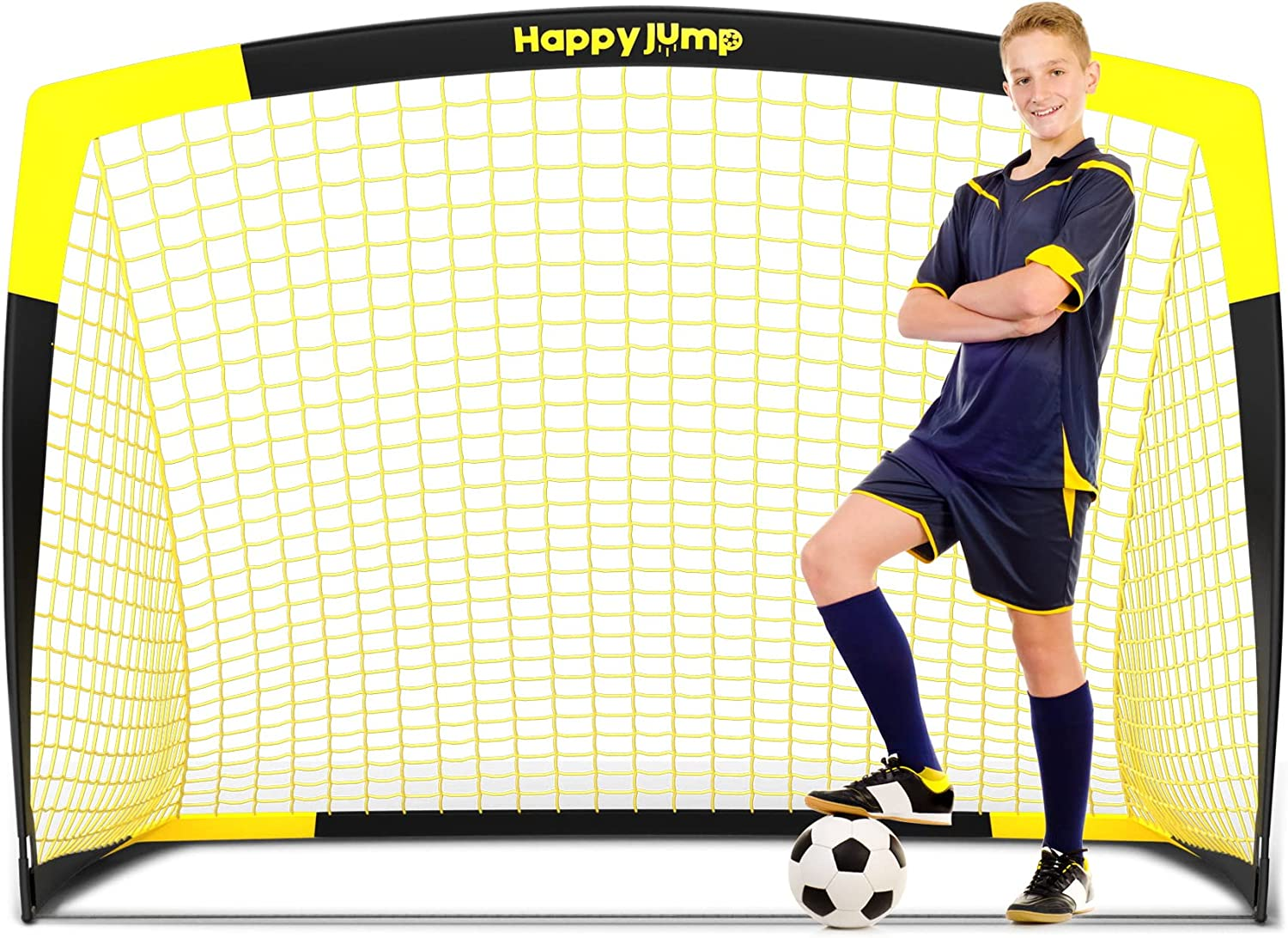 Soccer Goal Pop up Foldable Soccer Net for Backyard 7X5Ft,5X3.6Ft,4X3Ft,3X2.2Ft