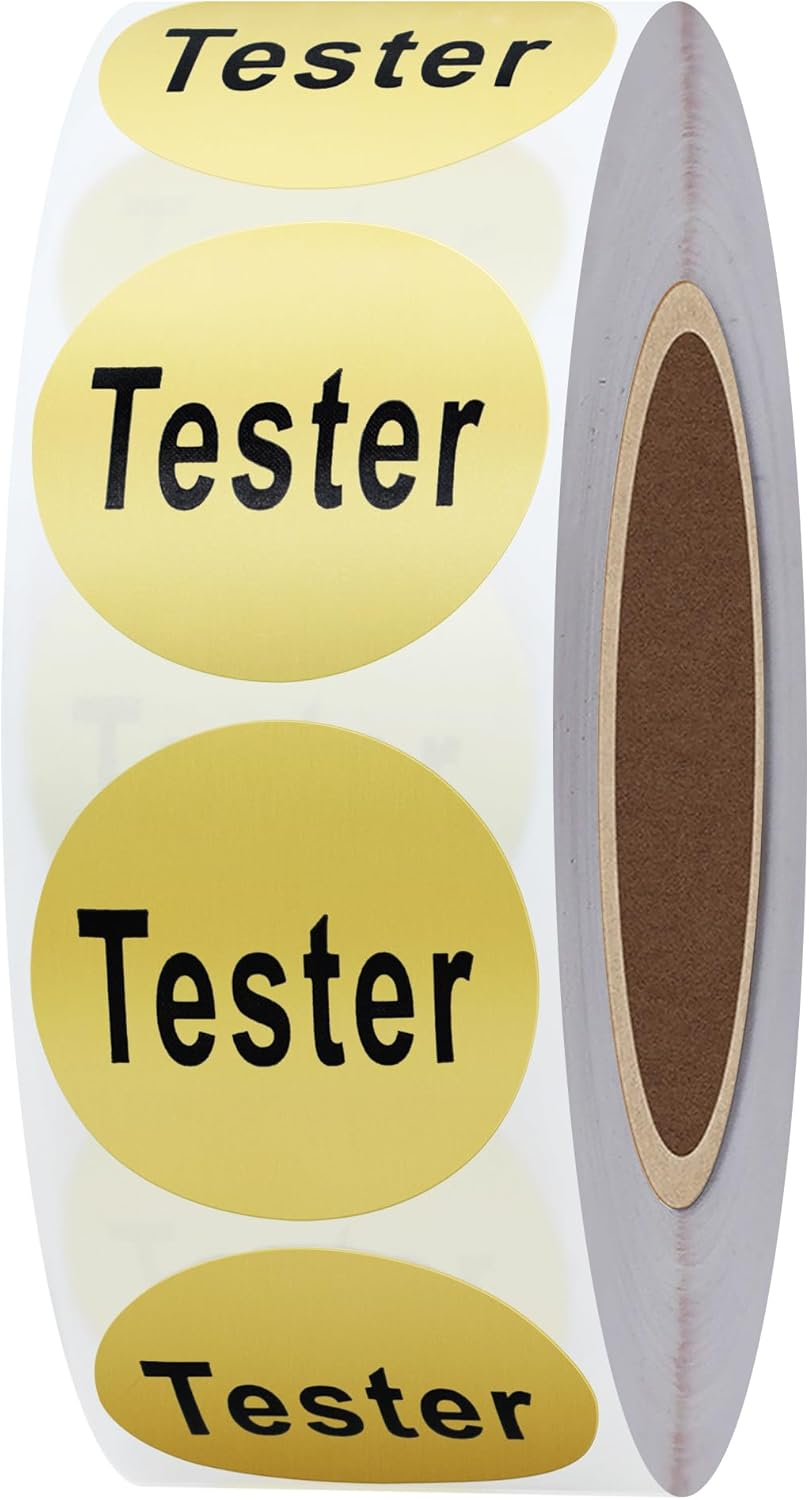 Hybsk 20mm Tester Sticker Round Clear Cosmetic Tester Labels Total 500 Adhesi... - Picture 9 of 13