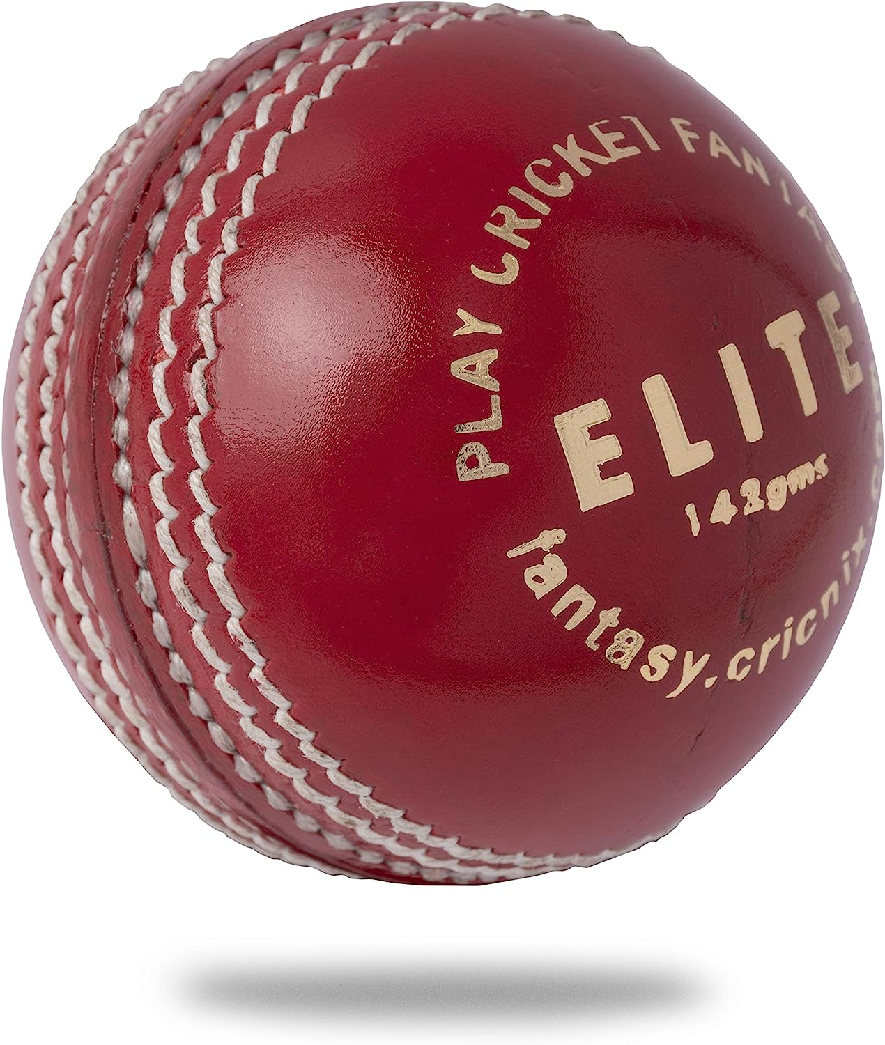 Cricket Ball Elite Red Leather 142G (1-Pack/3-Pack/6-Pack) for Women or Juniors Match