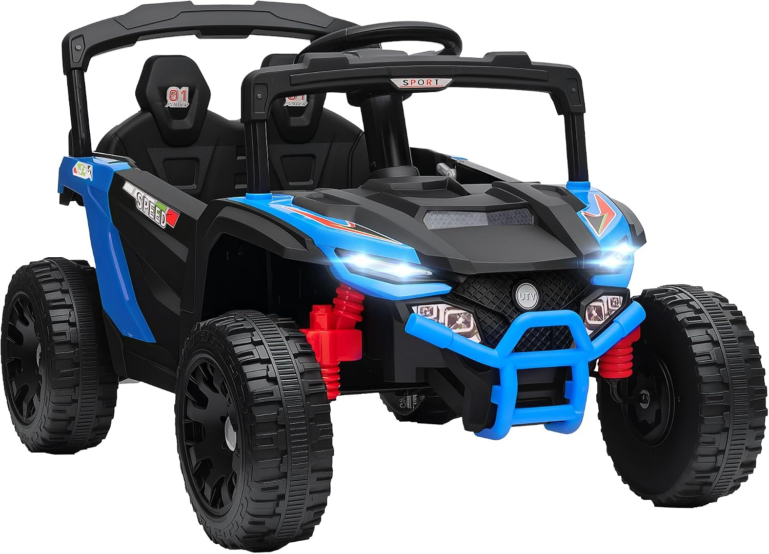 12V Kids Ride on Car Truck with Rear Suspension for 3-5 Years Blue
