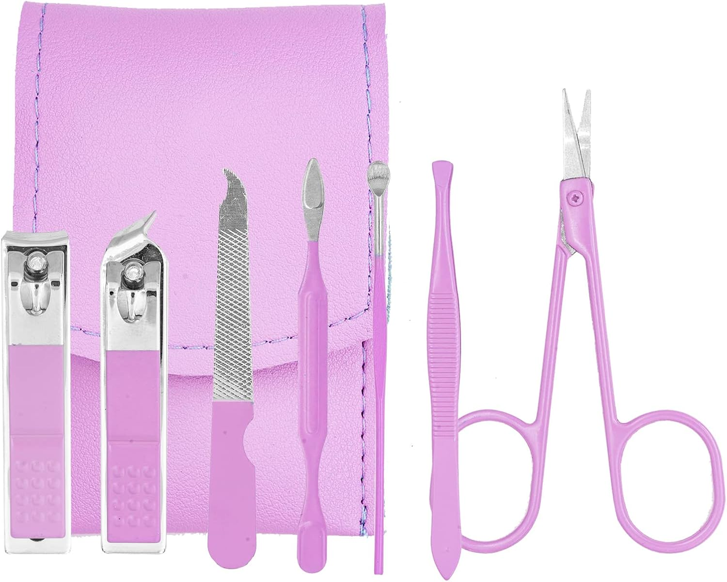 Nail Clipper Set, 7PCS Manicure Set Fingernail Clippers Kit Fashion Color Pur... - Picture 3 of 13
