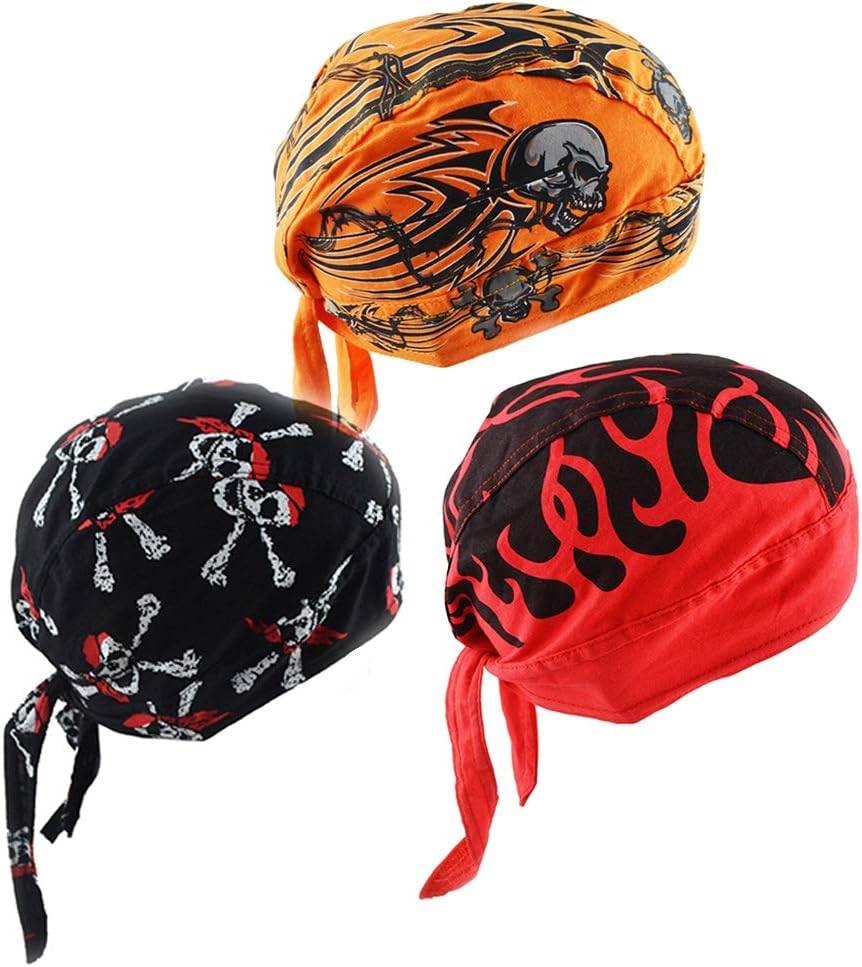 Doo Rag Skull Cap Cycling Headwrap Running Head Wrap Motorcycle Biker Cap Hat... - Picture 6 of 14