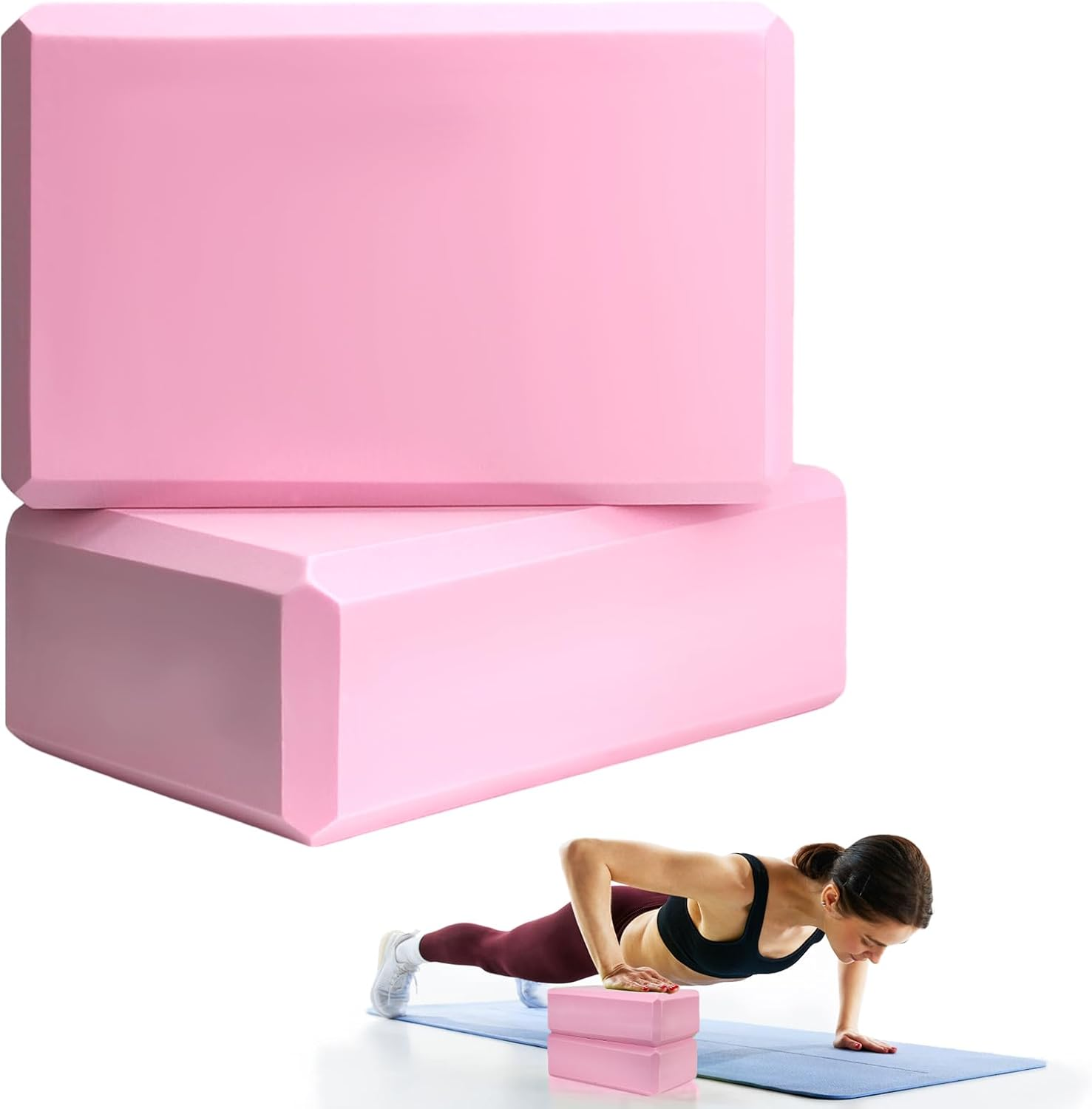 Bloques de yoga de 2 piezas de 9x6x3 inch de espuma para pilates y estiramiento
