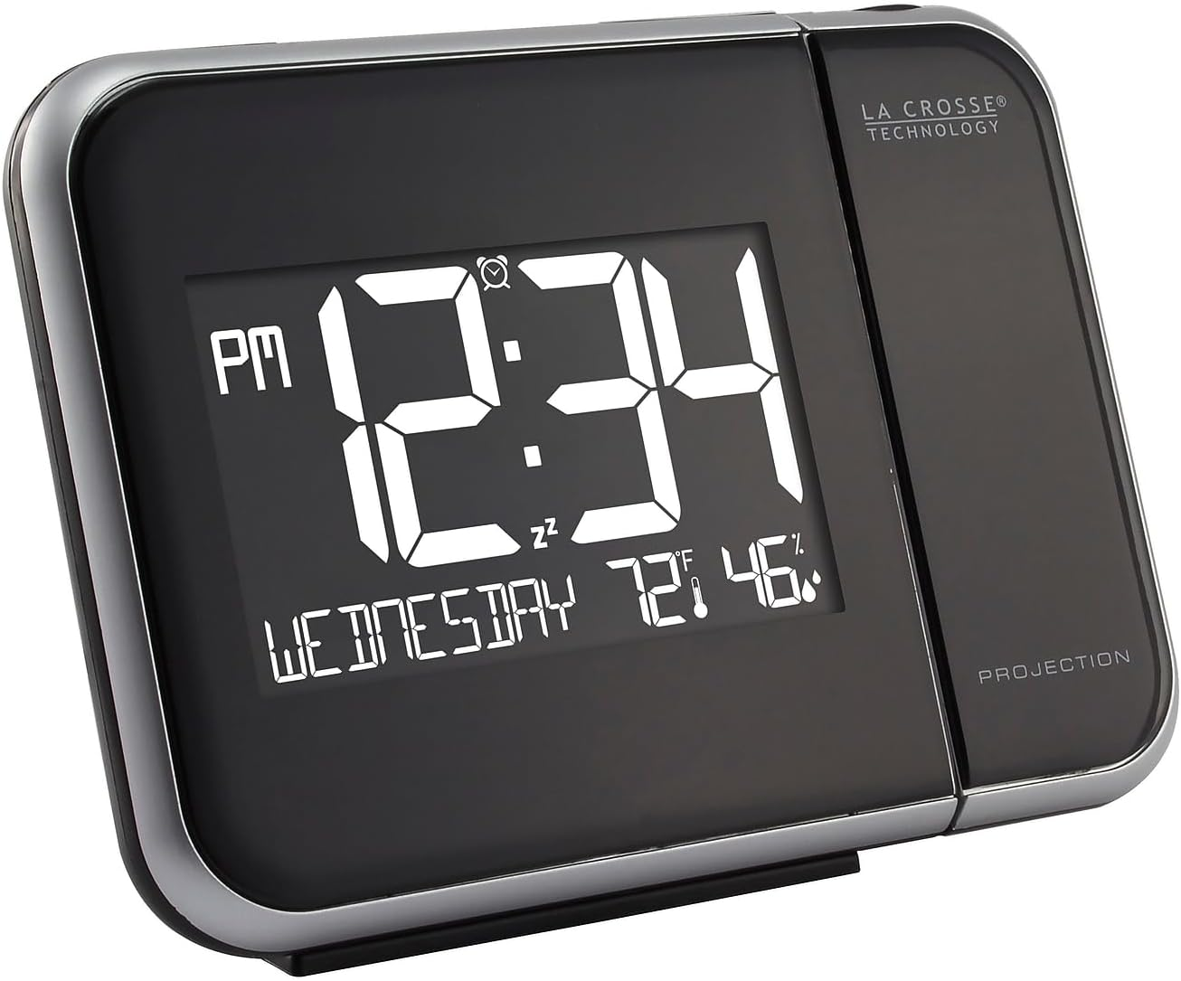 La Crosse Technology 616-1412 Projection Alarm Clock with Indoor Temperature