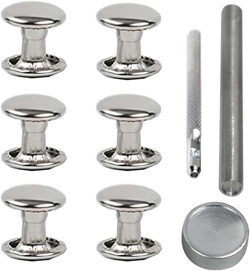 300sets Stainless Steel Leather Rivets Double Cap Rivet Tubular Metal Studs R... - Picture 18 of 22