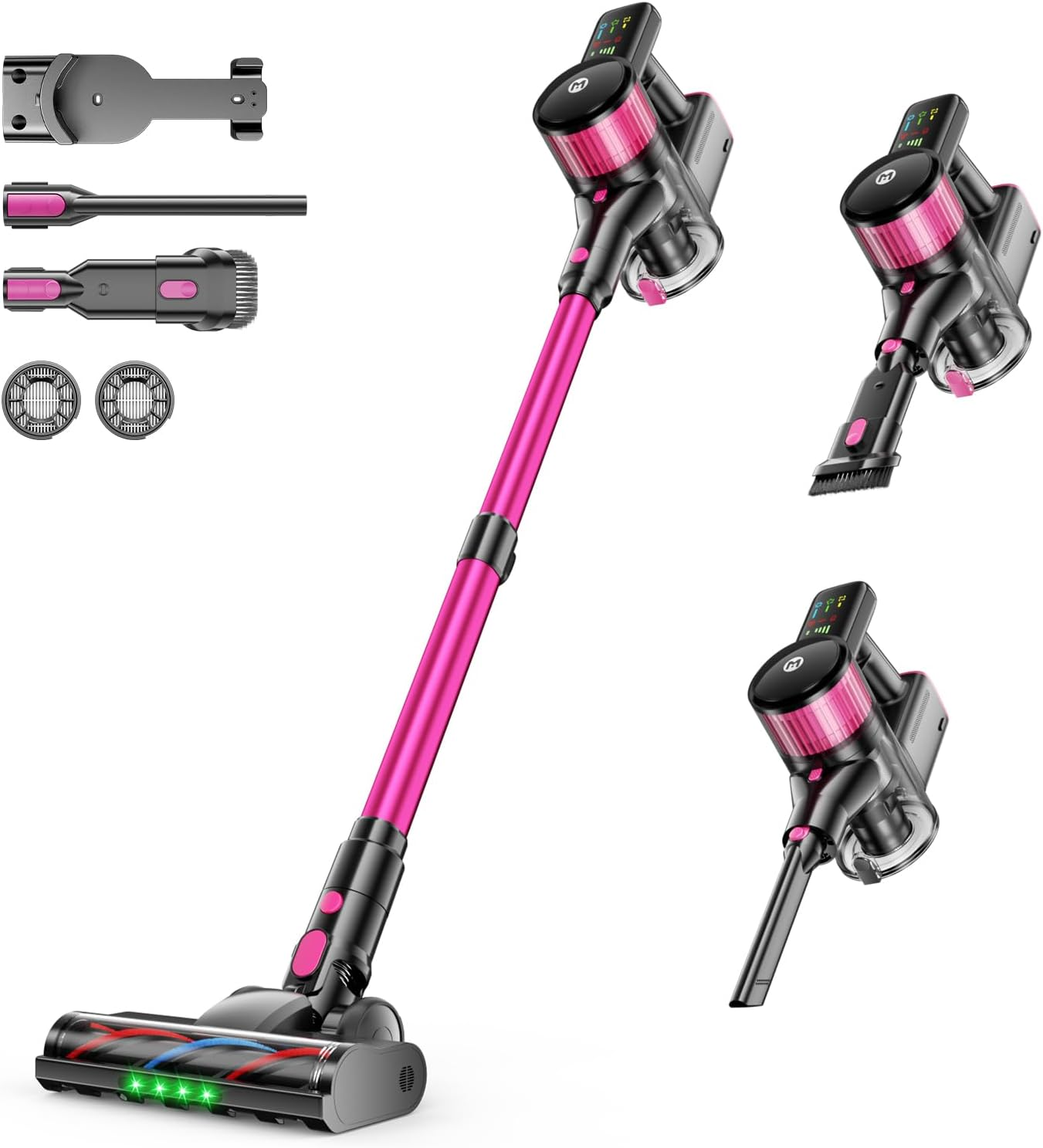 Cordless Vacuum Cleaner 650W 55Kpa Vacuum Cleaners for Home up to 75Mins, Cordless Rechargeable Vacuum Cleaner Anti-Tangled Vacuum Cleaner 2L for Hardwood Floor,Carpets,Pet Hair Nova R8