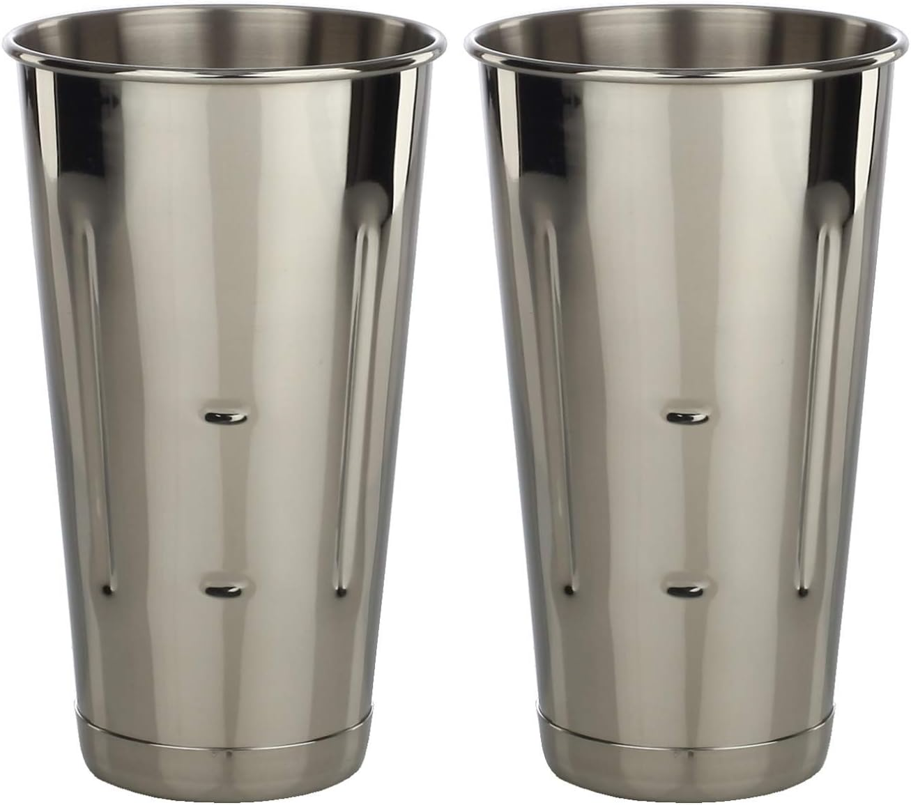 Stainless Steel Malt Milkshake Mixing Cup 2 Pack - Two Ice Cream and Milkshake Machine Cups - 30 Oz Stainless Steel Malt Milkshake Cup for Milkshake  - Two 30 Oz Cups