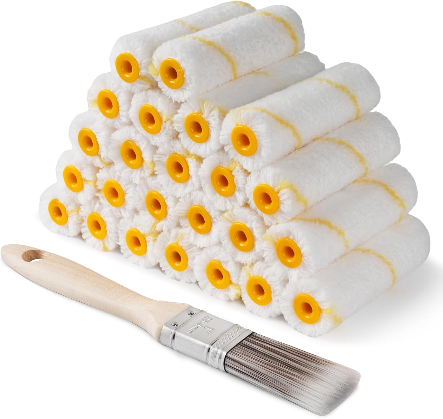 Paint Roller Covers, 25 Pack, 4 Inch 3/8