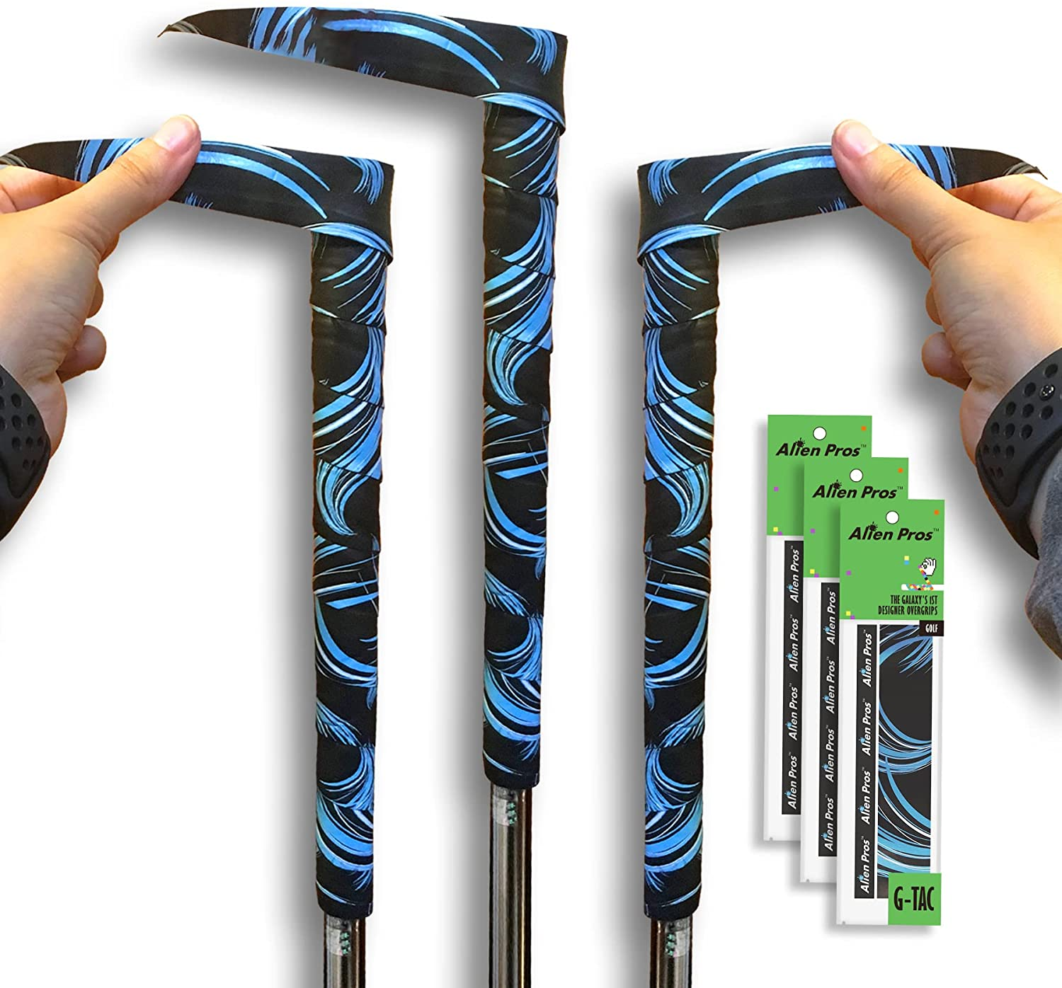 Alien Pros Golf Grip Wrapping Tapes - Innovative Golf Club Grip Solution - Enjoy a Fresh New Grip Feel in Less than 1 Minute