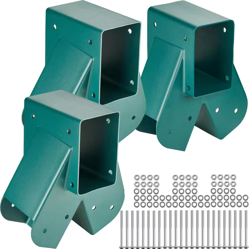 A-Frame Middle Swing Set Brackets Heavy-Duty Carbon Steel Swing Set Hardware DIY Bracket Cyan Swing Set Kit (3-Pieces)