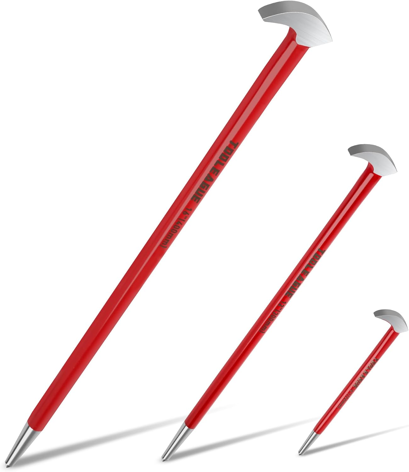 3Pcs Rolling Head Pry Bar Set,6