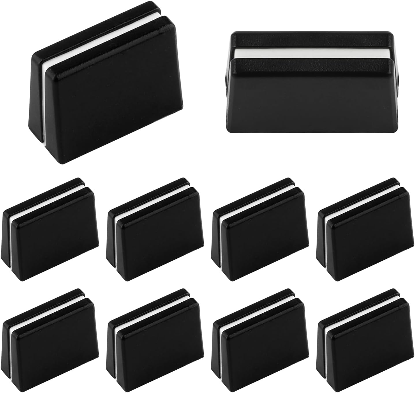 10Pcs Fader Caps, Fader Caps Mixer Slider Fader Knobs for Pioneer DJM350, 400, 500, 700, 750, 800, 850, 900NEXUS, 900SRT, 900NXS2, 2000, 2000Nexus Easy to Install (Black)