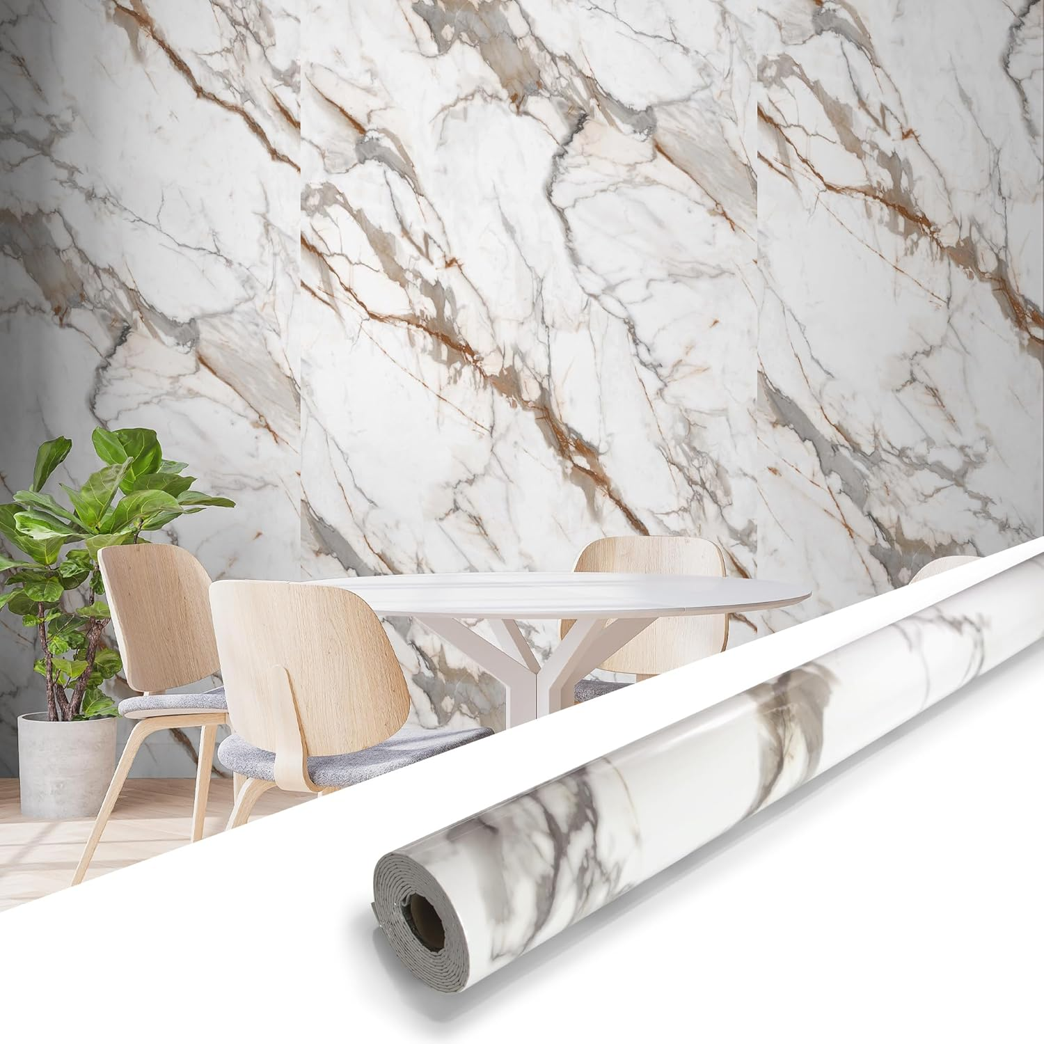 Marble Peel and Stick Waterproof Wall Paneling, 118