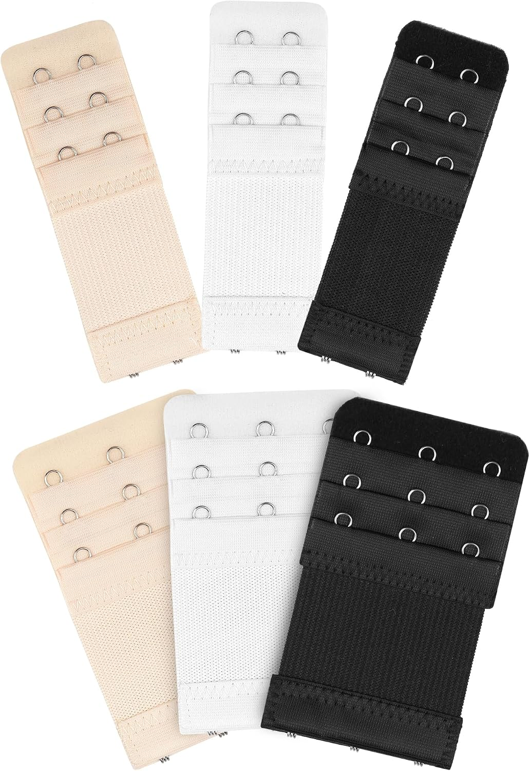 BH Verlängerung 6 Stück, BH Verlängerung 2 Haken & BH Verlängerung 3 Haken Stretch BH Erweiterung, Schwangerschafts Zubehör Bra Extender