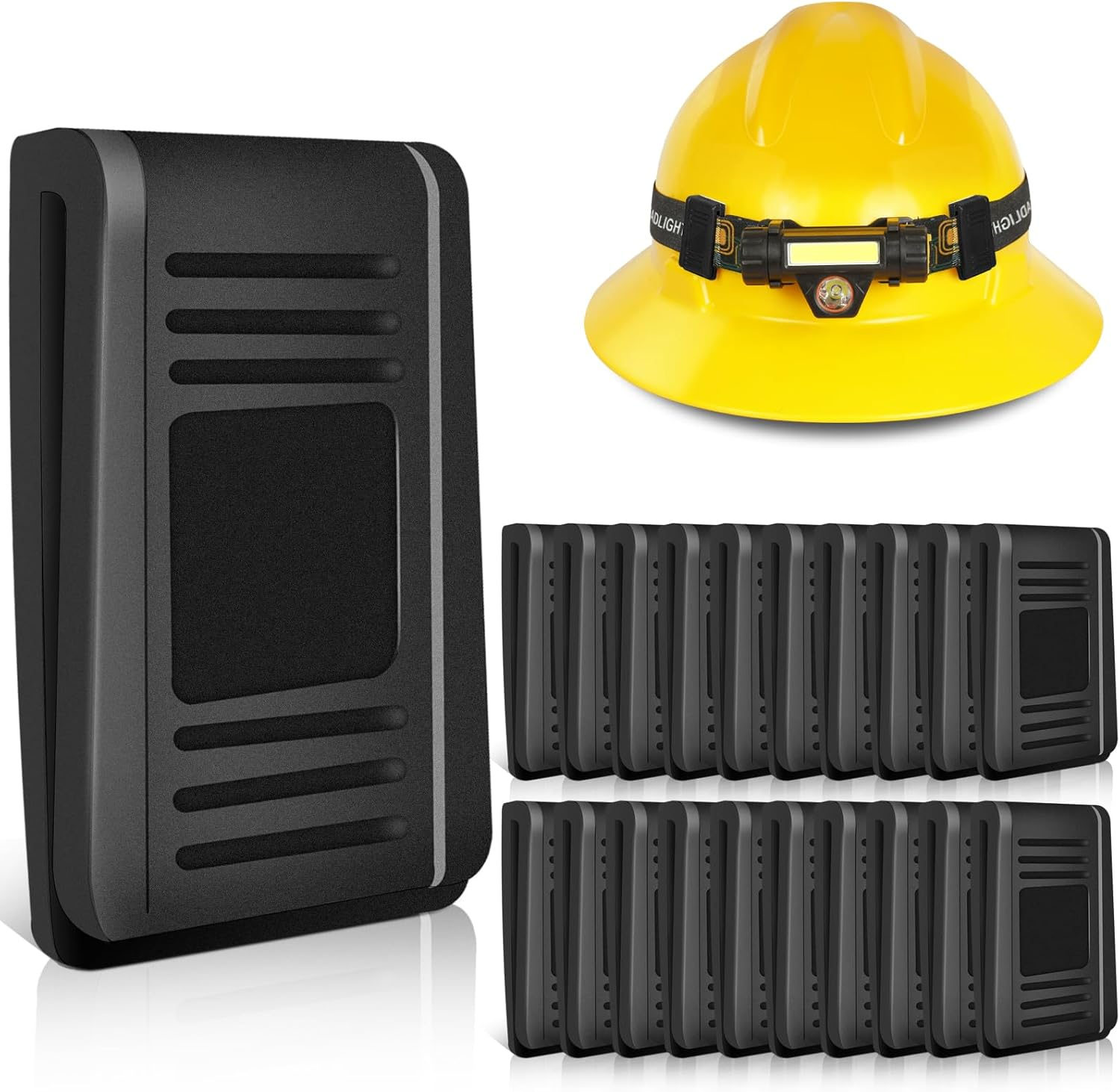 Hard Hat Clips for Headlamp 20 Pack,Hard Hat Light Clips Hard Hat Headlamp Clips,Retention Strap System for Headlamp Eye Protection Straps
