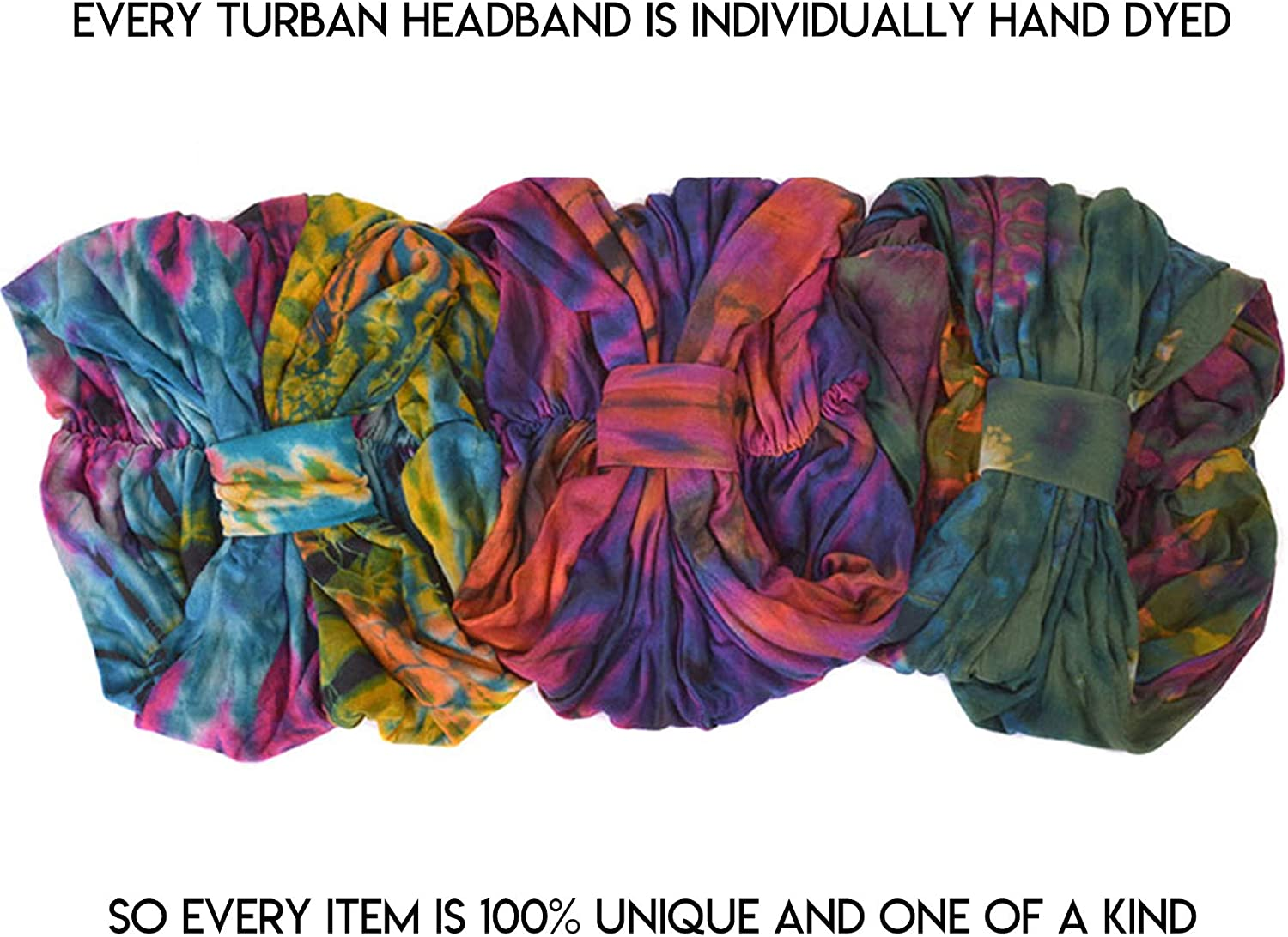 CHARM Hippie Turban Headwraps for Women - Boho Headbands for Summer Wrap Knot... - Picture 4 of 13