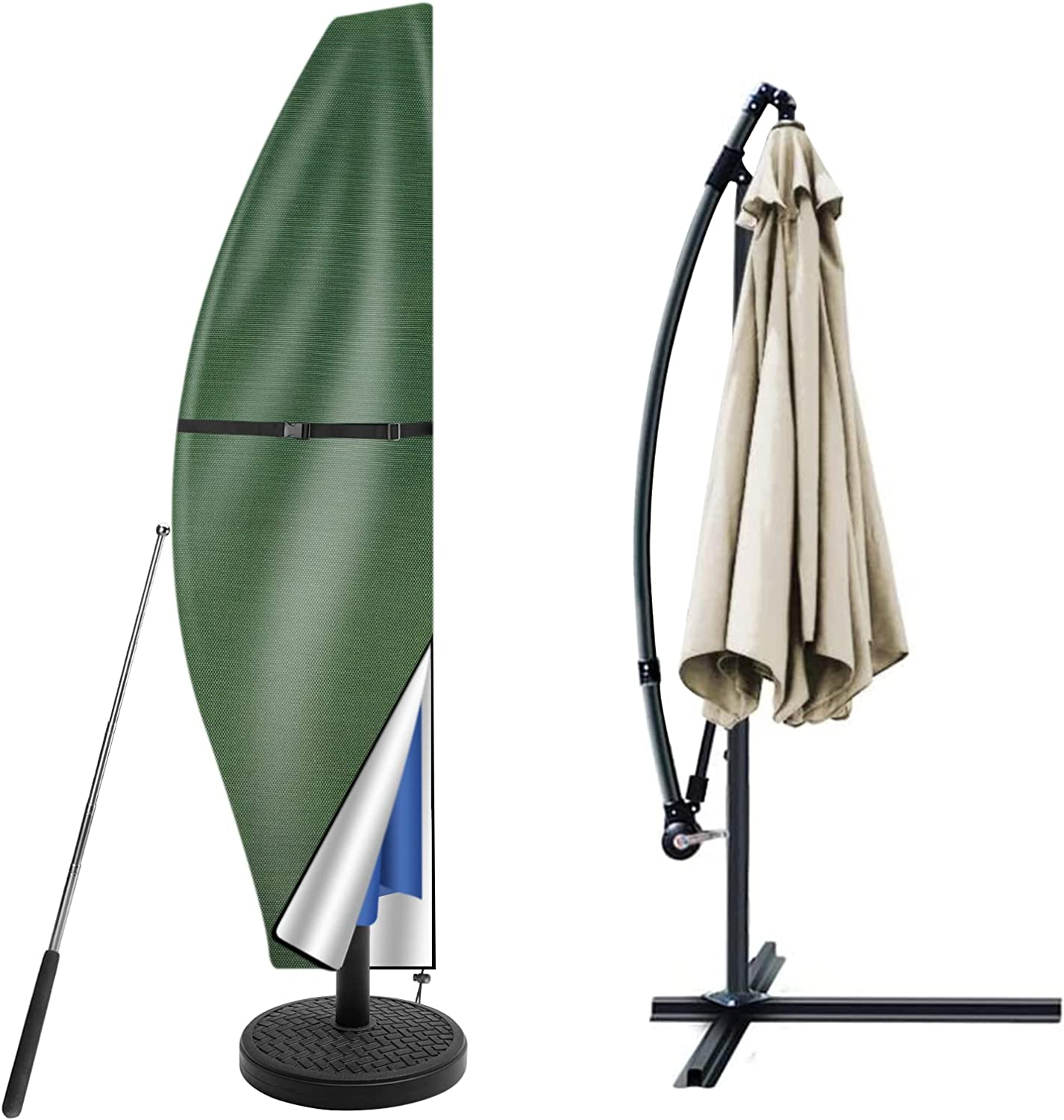 Neween Cantilever Parasol Cover with Rod, Heavy Duty Large Umbrella Cover wit... - Picture 22 of 22