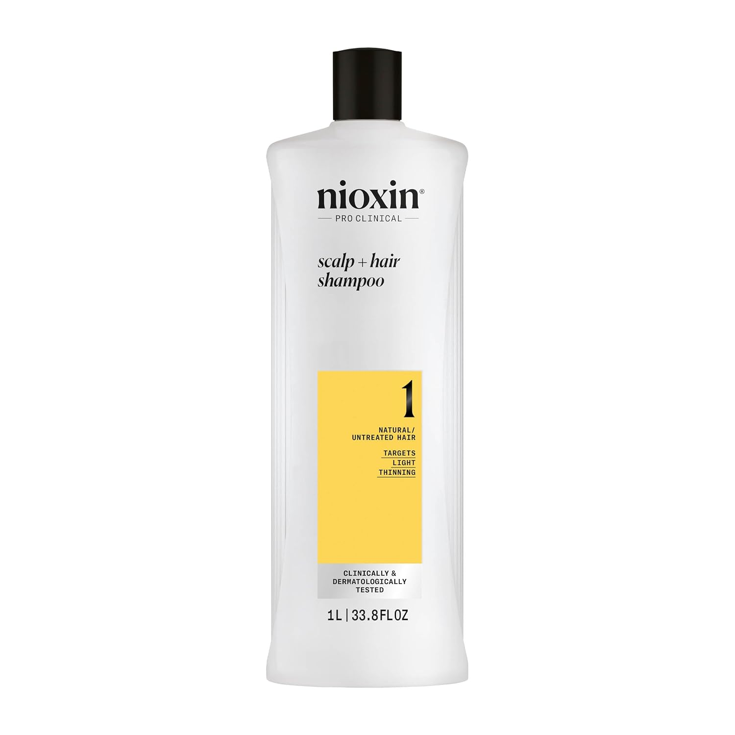 Nioxin System 1 Scalp + Hair Thickening Shampoo | for Natural Hair with Light Thinning | Strengthen against Breakage with Niacinamide & Biotin