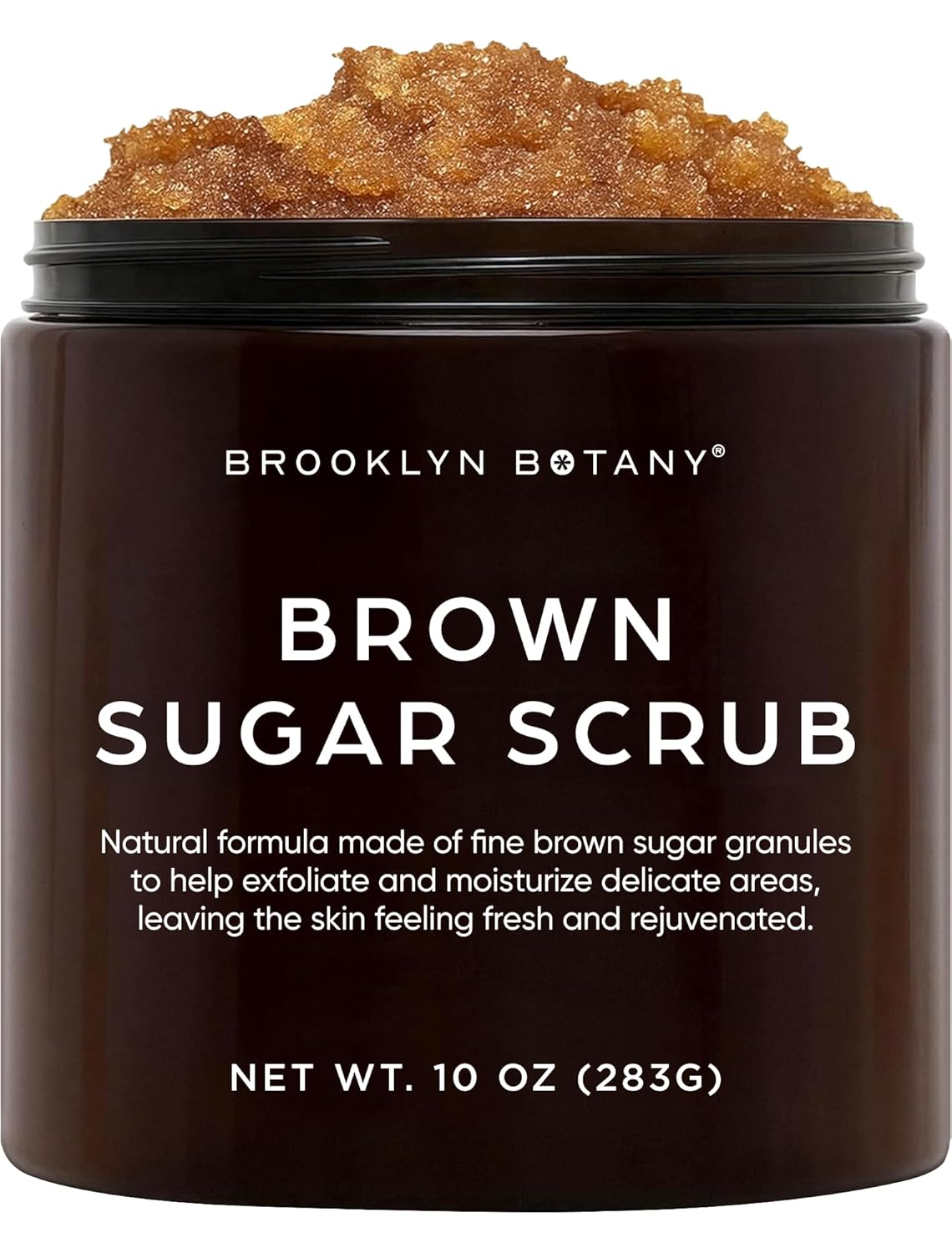 Brown Sugar Body Scrub - Moisturizing and Exfoliating Body, Face, Hand, Foot Scrub - Fights Acne, Fine Lines & Wrinkles, Great Gifts for Women & Men - 10 Oz