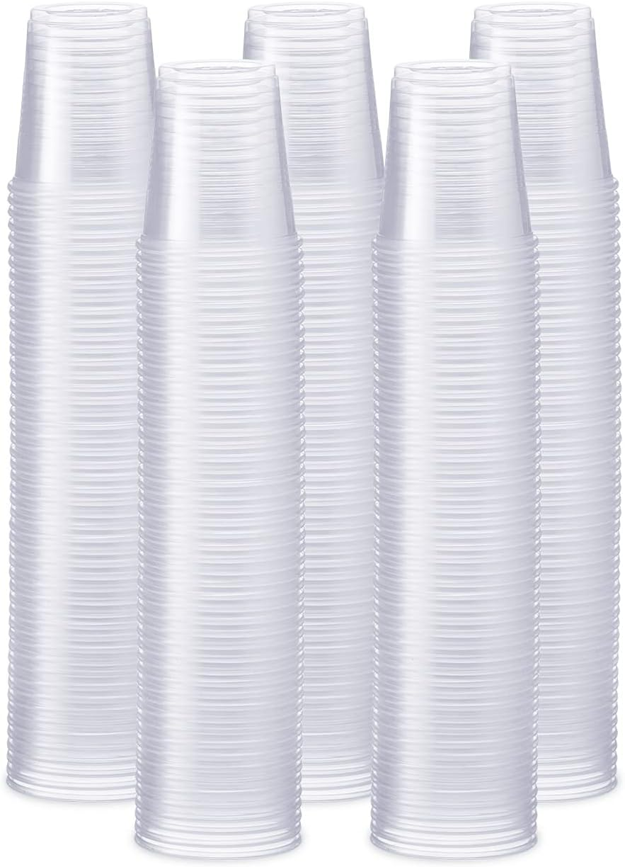 Comfy Package Clear Plastic Cups [3 Oz - 500 Count] – Small Disposable Drinking Cups for Water, Mouthwash, Bathroom, Tasting & More – Crystal Clear, Bpa-Free, Durable Polypropylene