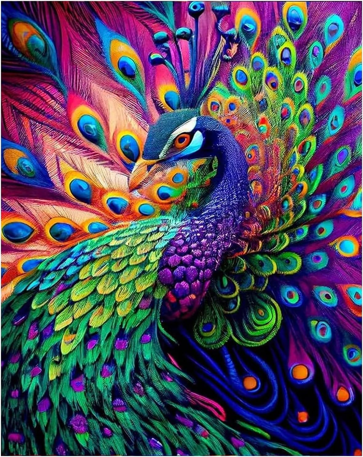 Diamond Painting Kits for Adults, Peacock 5D DIY Diamond Art Kits Full Drill Diamond Dots for Gift Wall Decor and Relaxation Gem Arts 12X16 Inch