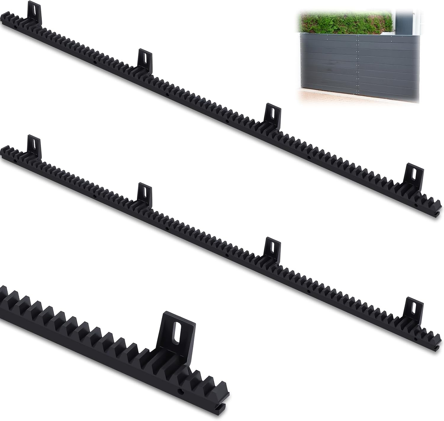 Durable Nylon Gear Racks with Metal Insert for Gate Openers, 3.3 ft