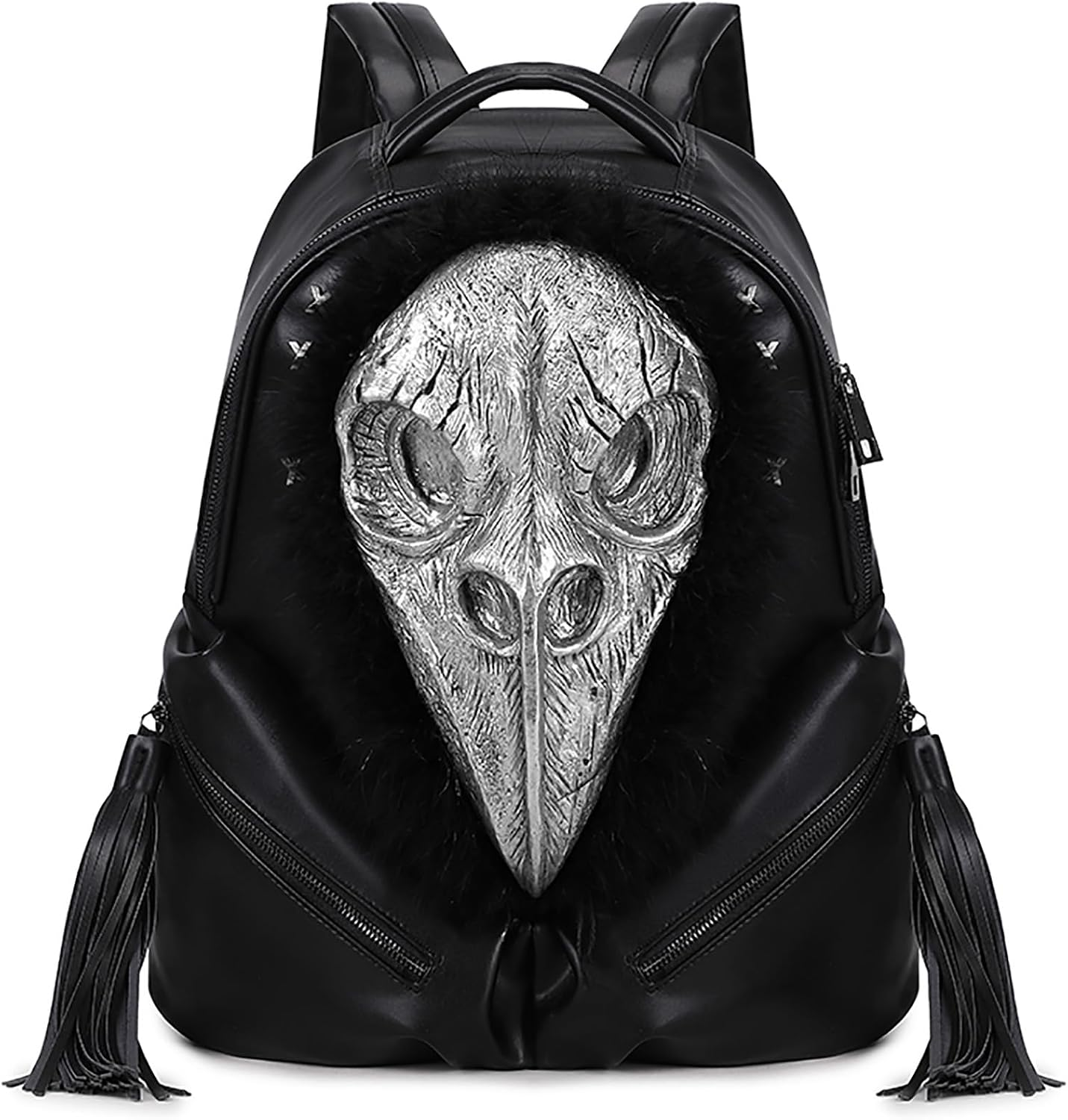 Skull Backpack Gothic Punk Purse Halloween Horror, Large