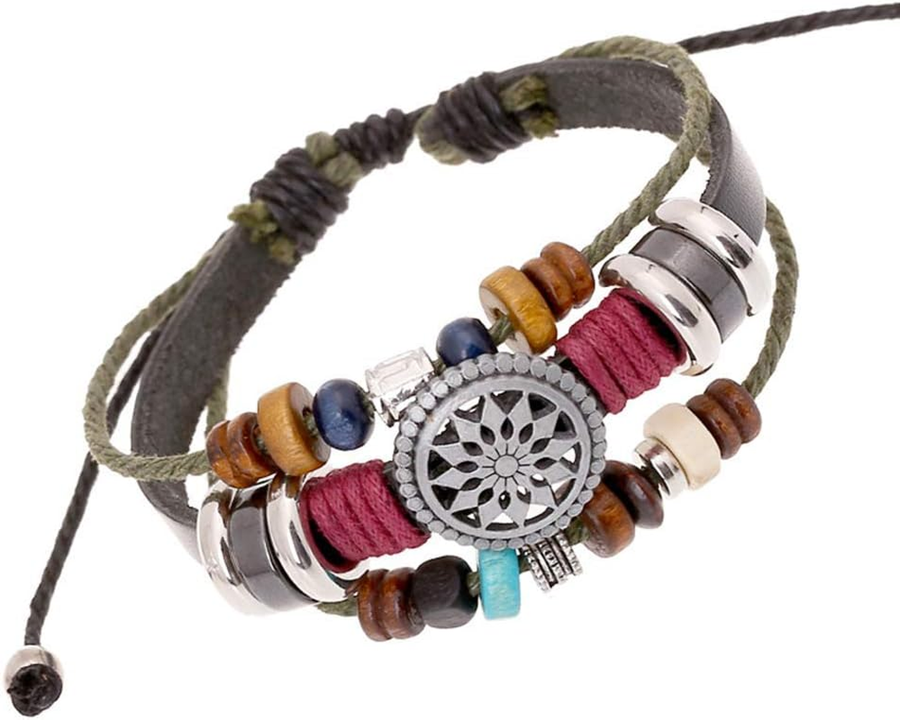 Women’s Boho Beaded Multilayer Woven Bracelet