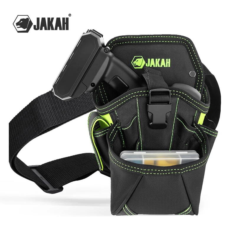 JAKAH Durable Large Compartment Electrician Tool Bag Waist Tool Belt Bagelectrician Pouch HL060