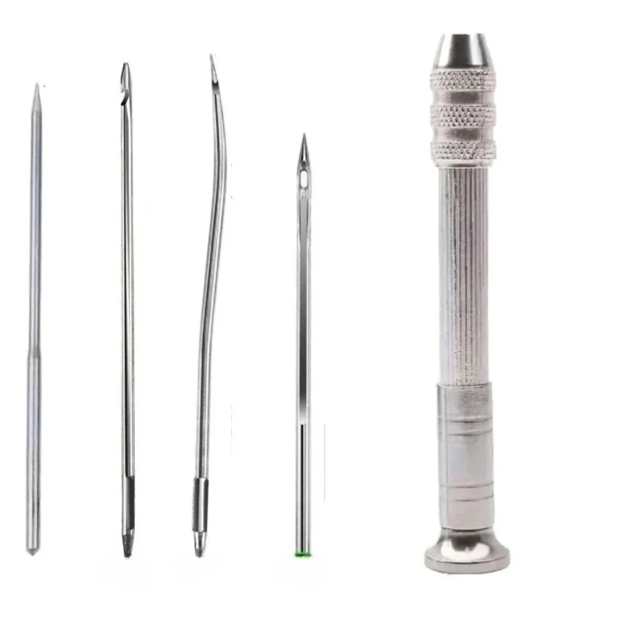 Leather Craft Sewing Kit Waxed Thread Hand Quilting Needles Sewing Awl，For Beginner , Stitching, Sewing