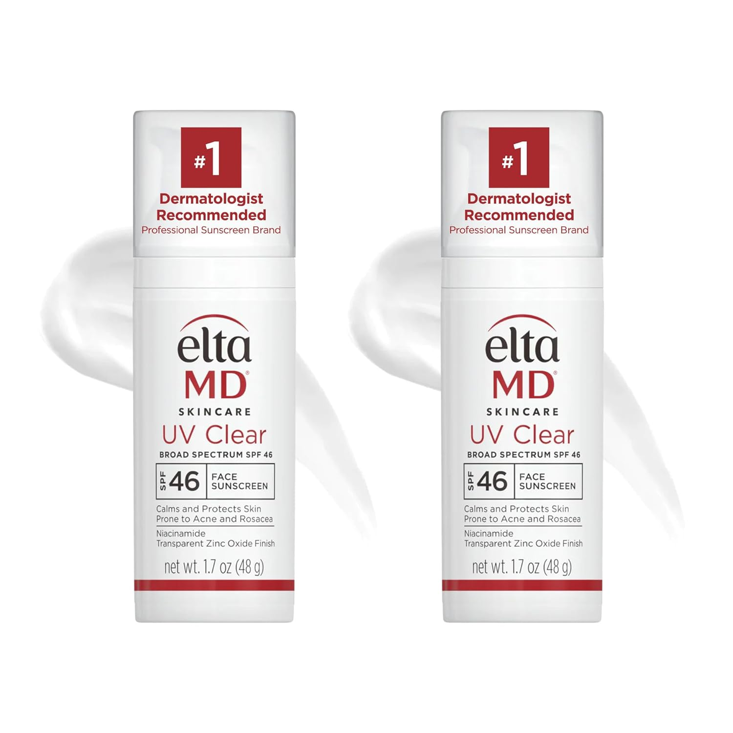 Eltamd UV Clear Face Sunscreen SPF 46, Oil Free Sunscreen with Zinc Oxide, Dermatologist Recommended Sunscreen