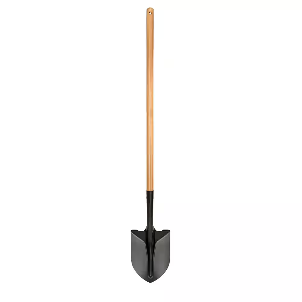 43.3 In. L Wood Handle Digging Carbon Steel Shovel