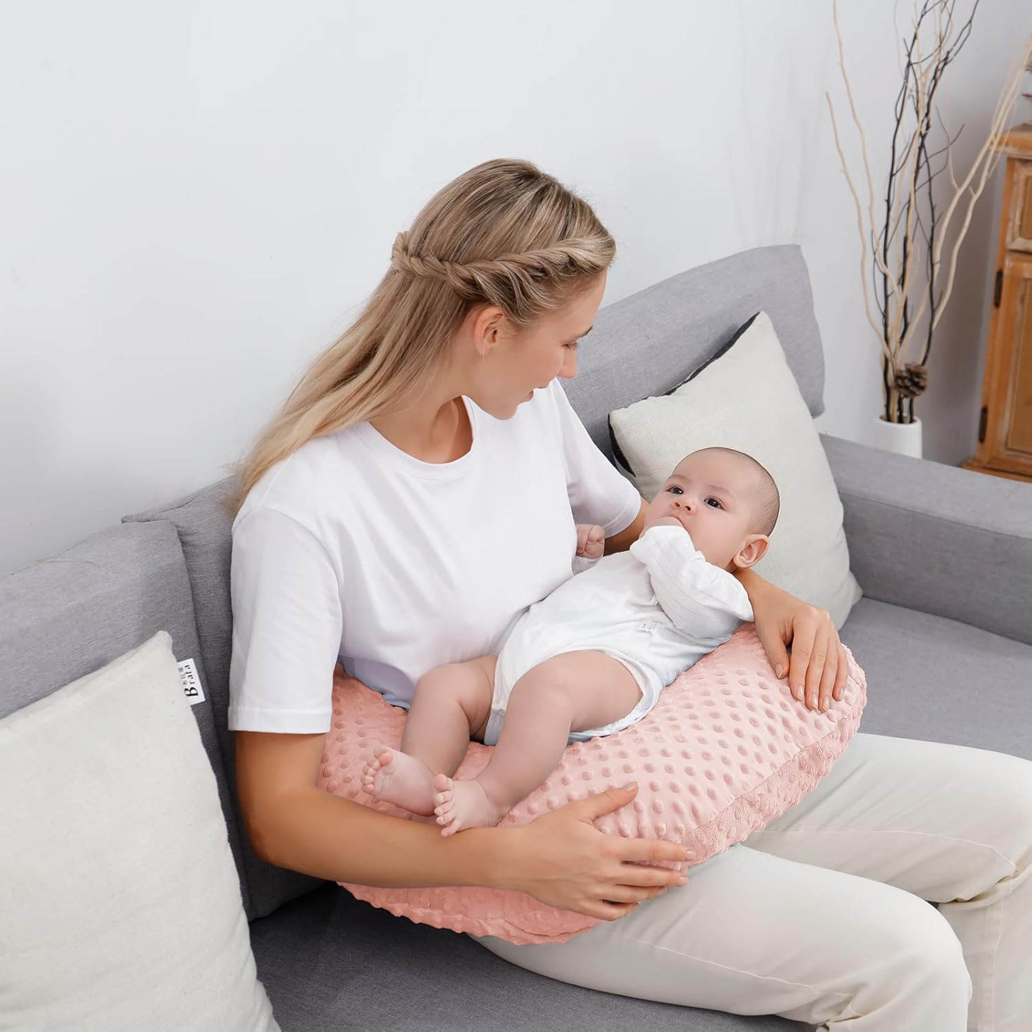 Nursing Pillow and Positioner with Cover for Breastfeeding and Bottle Feeding... - Picture 3 of 16