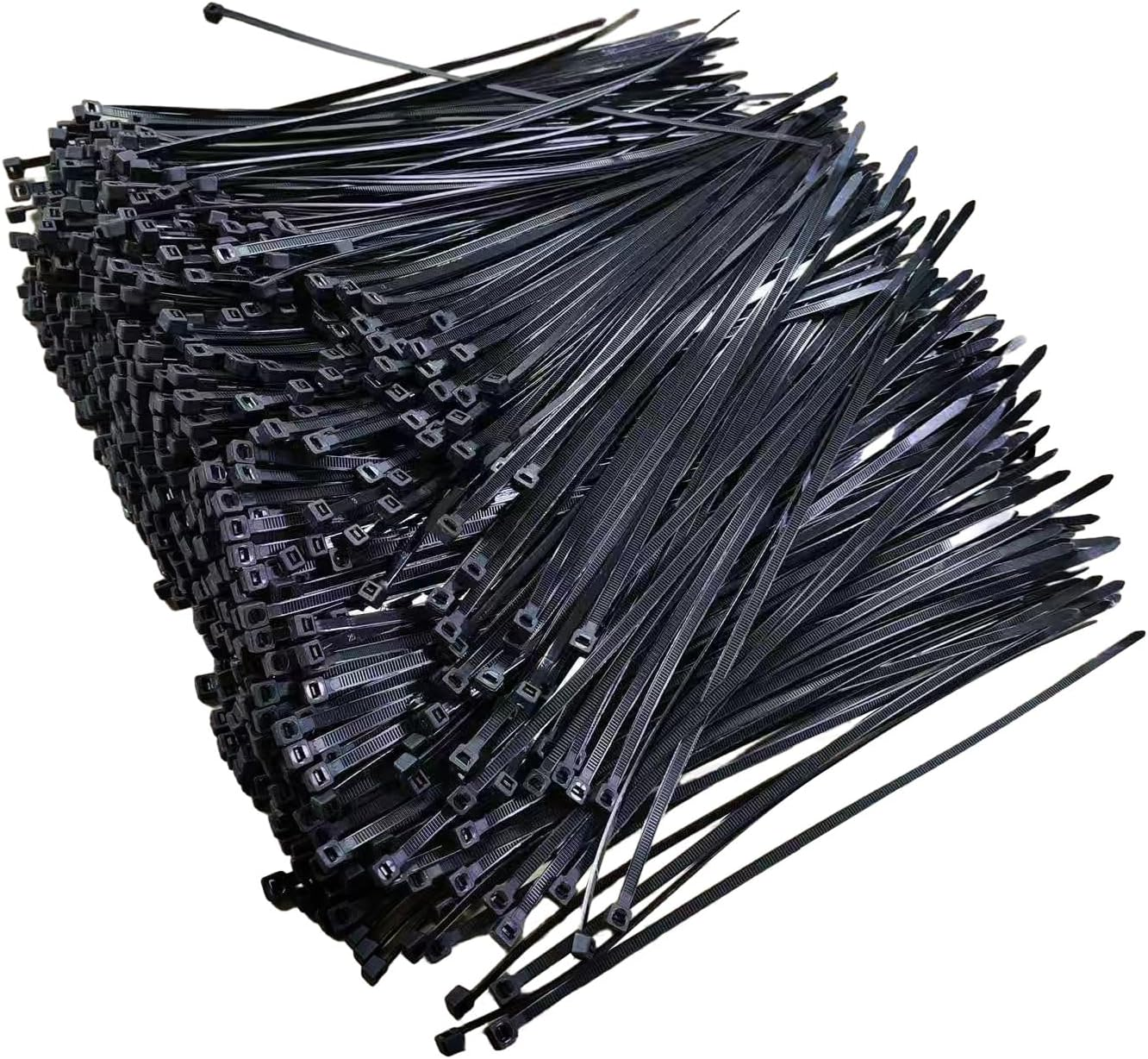 1000 Pcs 4 Inch Cable Zip Ties Heavy Duty, Premium Plastic Wire Ties with 18 LBS Tensile Strength, UV Resistant Cable Ties, Self-Locking Black Nylon Tie Straps