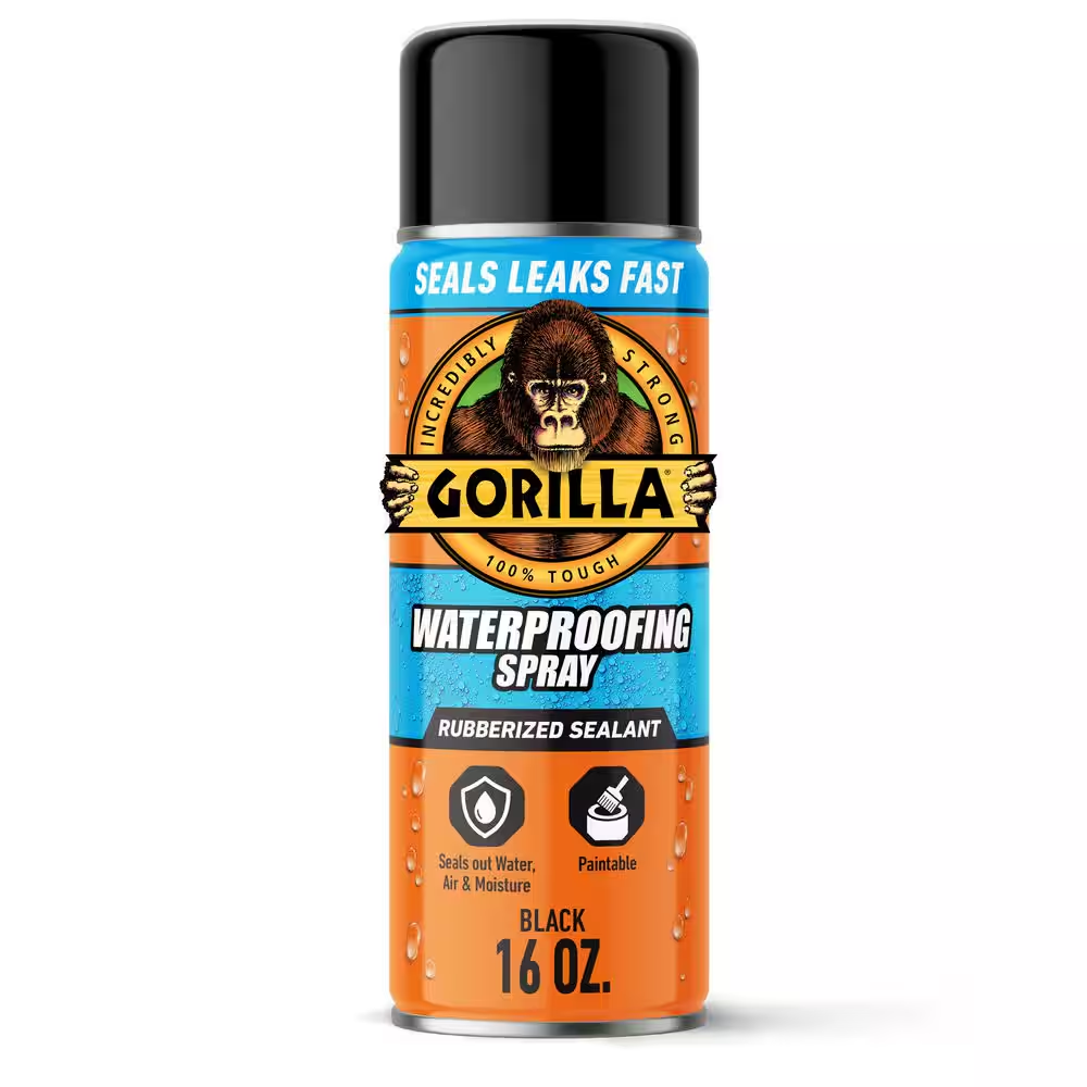 16 Oz. Waterproof Patch and Seal Rubberized Sealant Black Spray Paint
