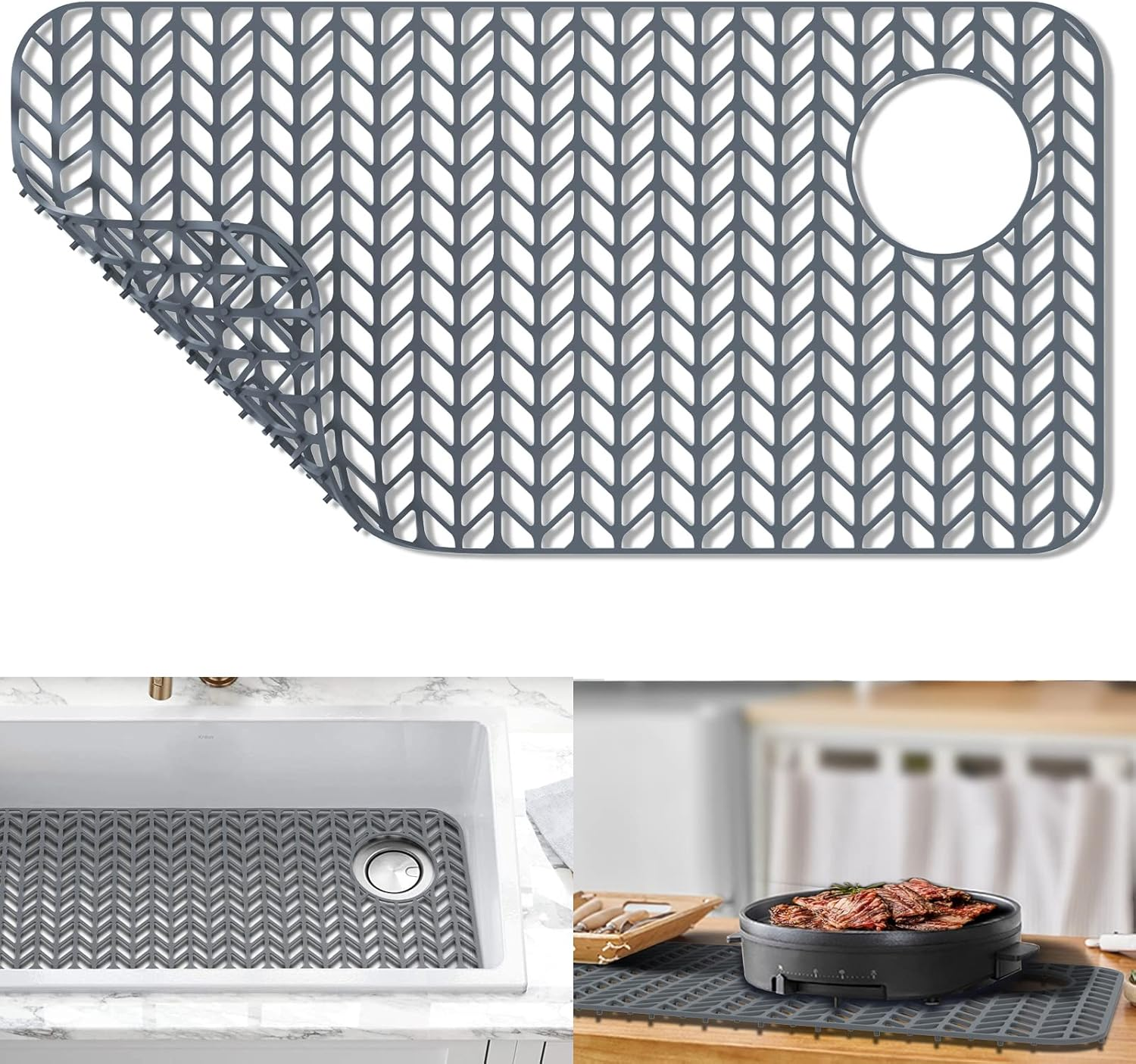 AWOKE Sink Protectors for Kitchen Sink,Kitchen Sink Protector Mat - 28.6