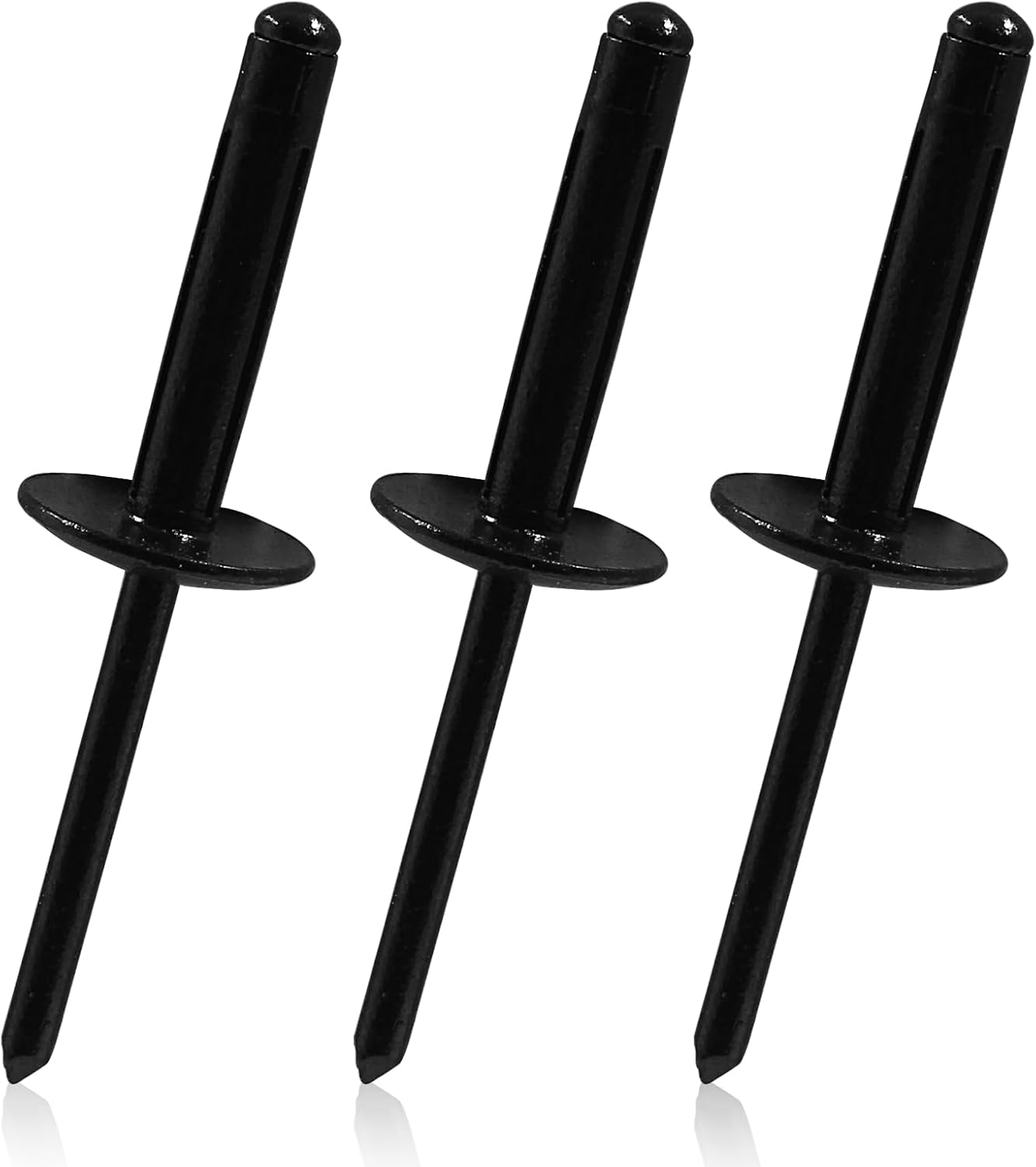 50Pcs Black Aluminum Tri-Fold Exploding Pop Rivets 3/16 Large Flange,3/16''X1'' Large Head Tri Grip Pop Blind Rivets,Exploding Rivets for Kayak,Automotive & Furniture